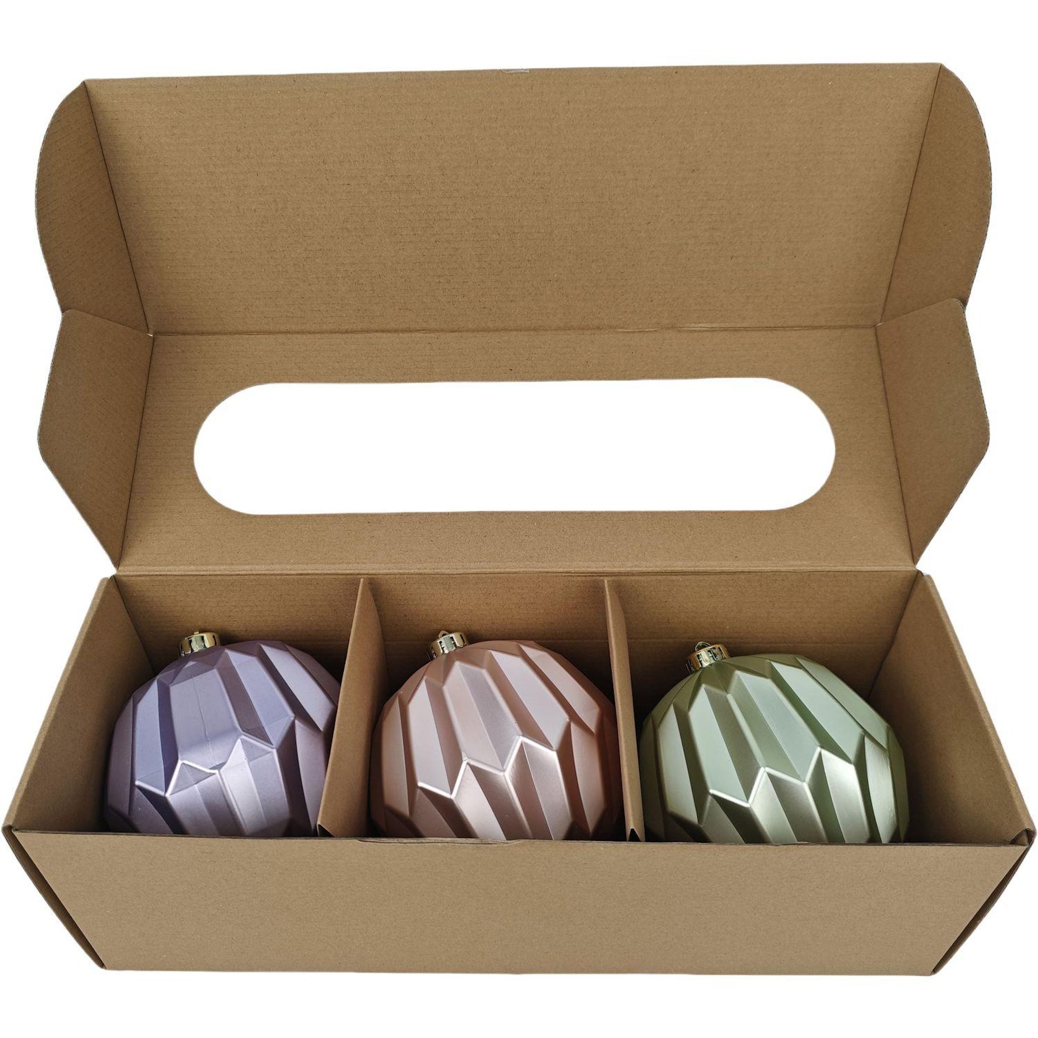 Voir la diapositive 2 : ACTUEL Set de 3 Boules Plastique 15 cm Doux Nöel