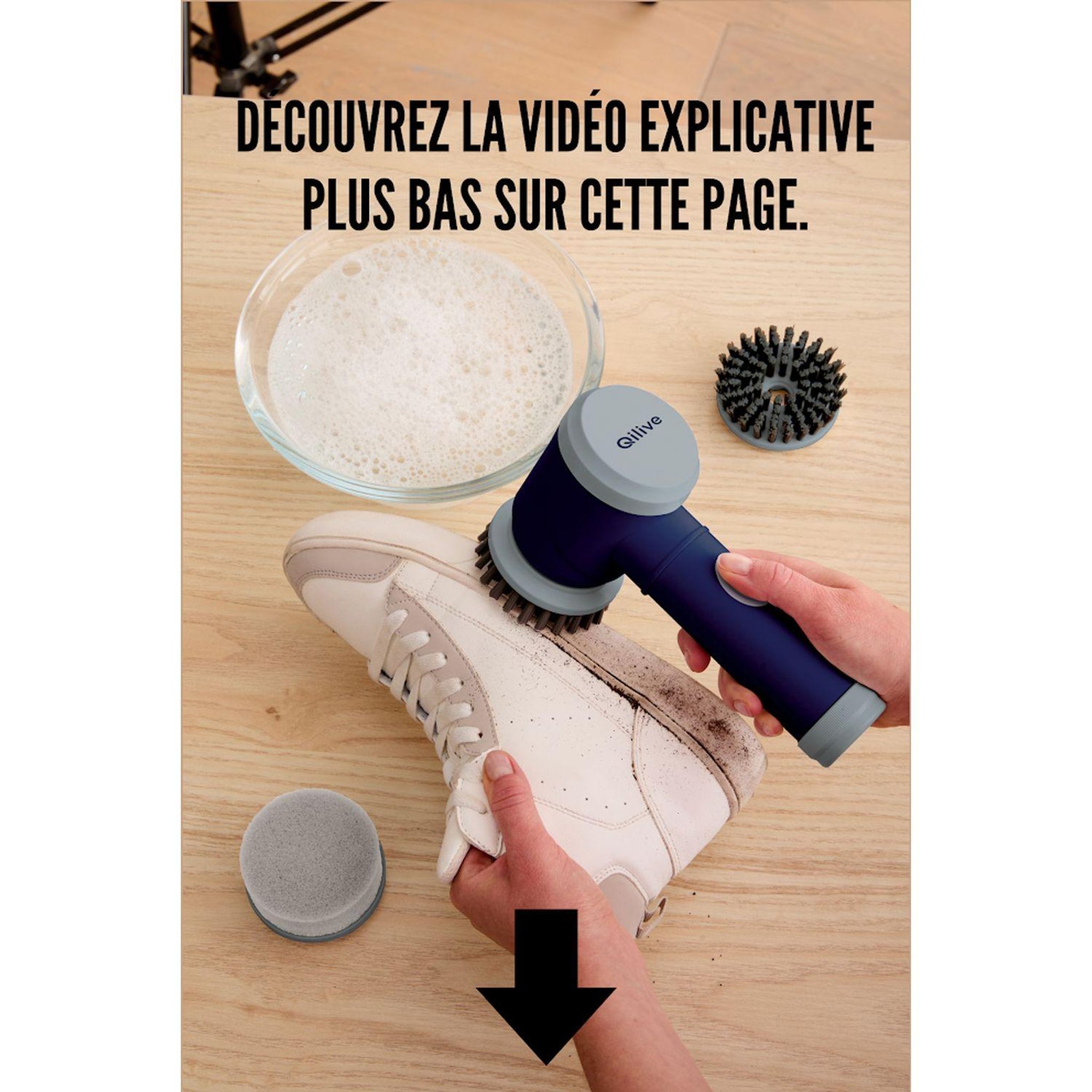 Voir la diapositive 6 : QILIVE Nettoyeur de baskets Q.5344 - Bleu