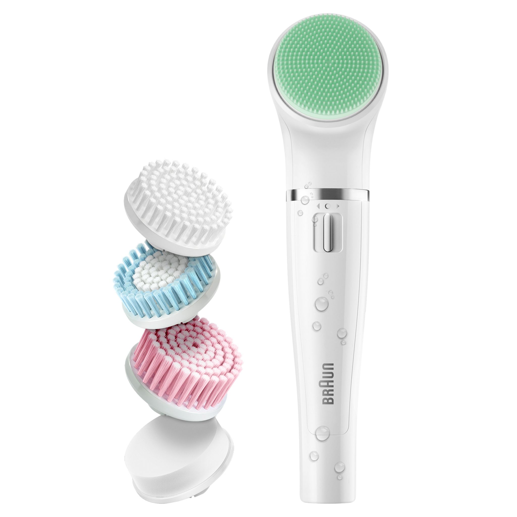 Voir la diapositive 1 : BRAUN Lot de 4 brosses de rechange FaceSpa 80MV pour soins visage