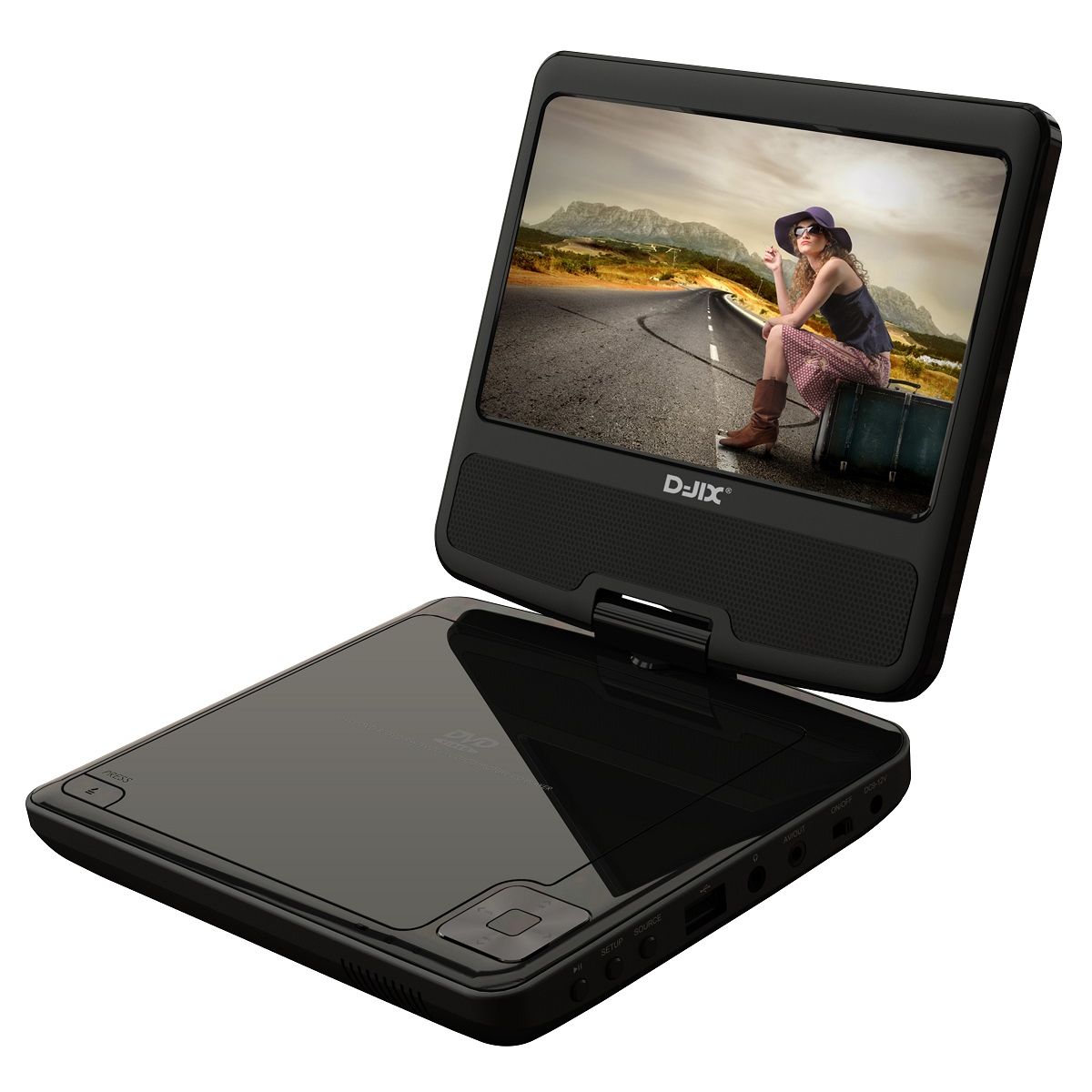 D-JIX Lecteur DVD portable D-JIX_PVS705-73CAN - Noir
