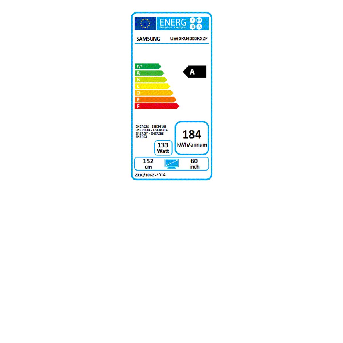 SAMSUNG UE60KU6000 - Téléviseur LED - Ultra HD 4K - Ecran 152 cm / 60 pouces - Smart TV