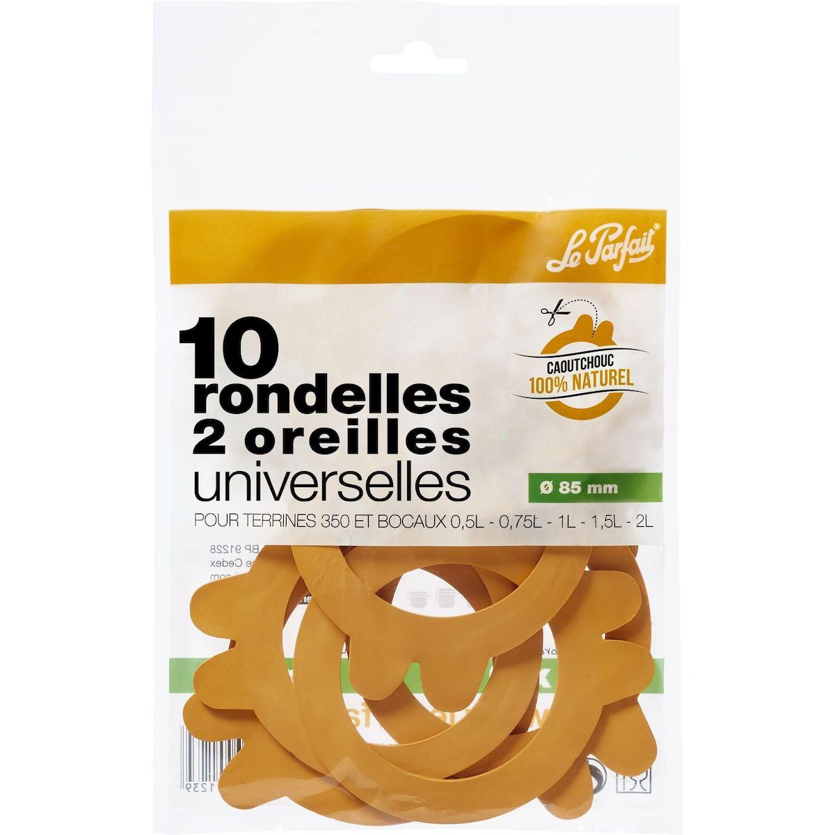 LE PARFAIT Sachet de 10 rondelles 2 oreilles universelles