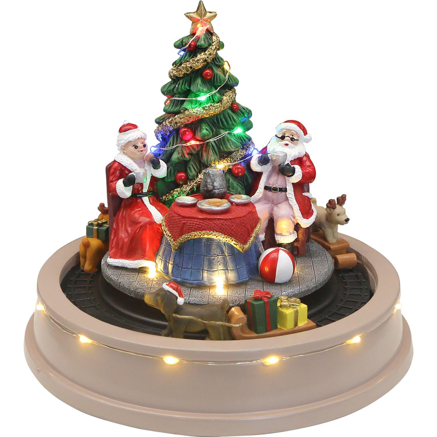 ACTUEL Scène de Noël lumineux avec musique - 31 LED