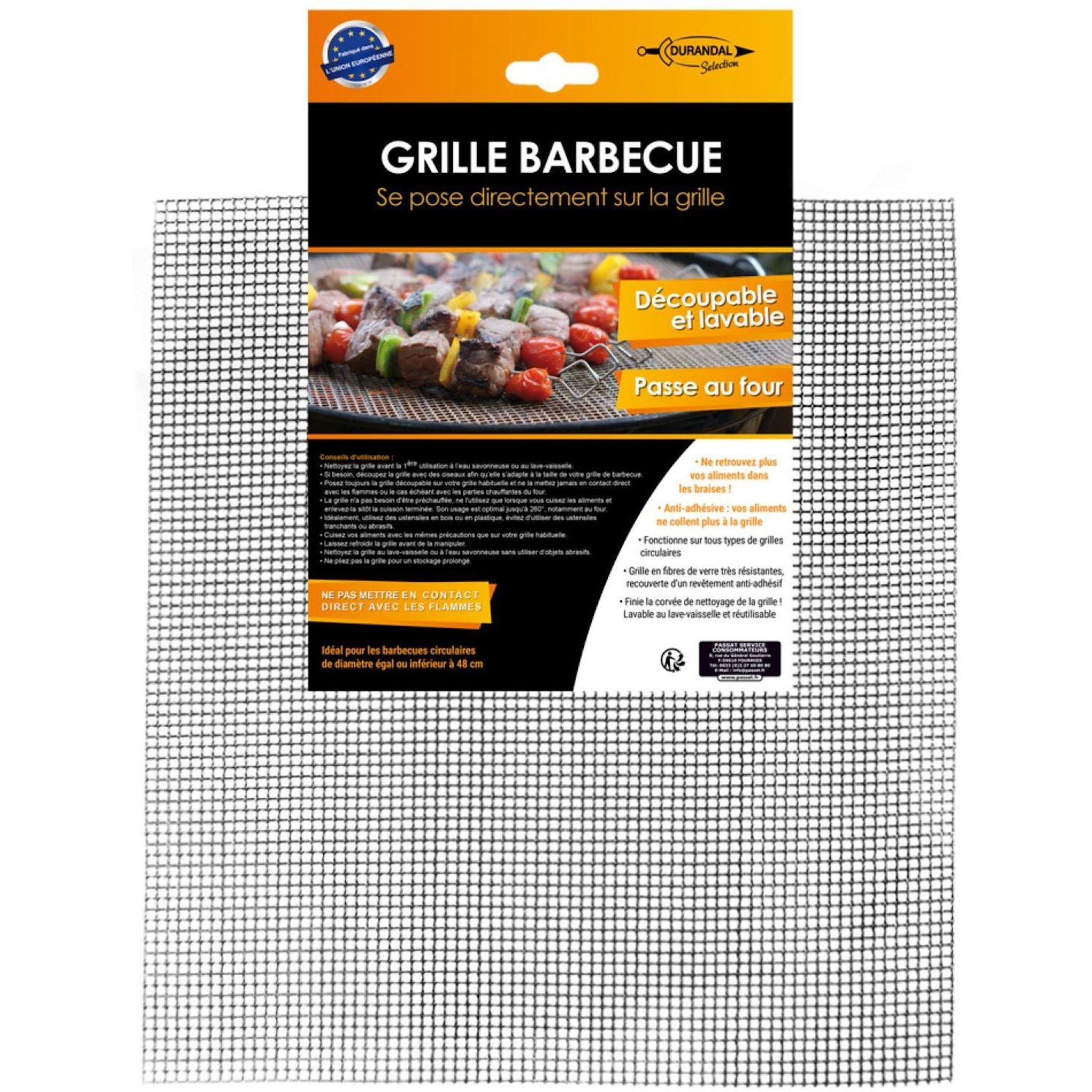 DURANDAL Grille barbecue rectangulaire 40 x 36 cm