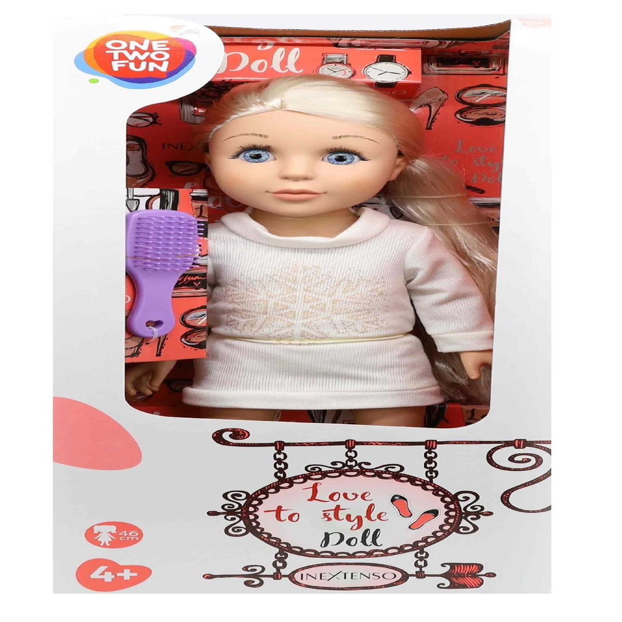 ONE TWO FUN Poupée Love to Style Platinum Blond