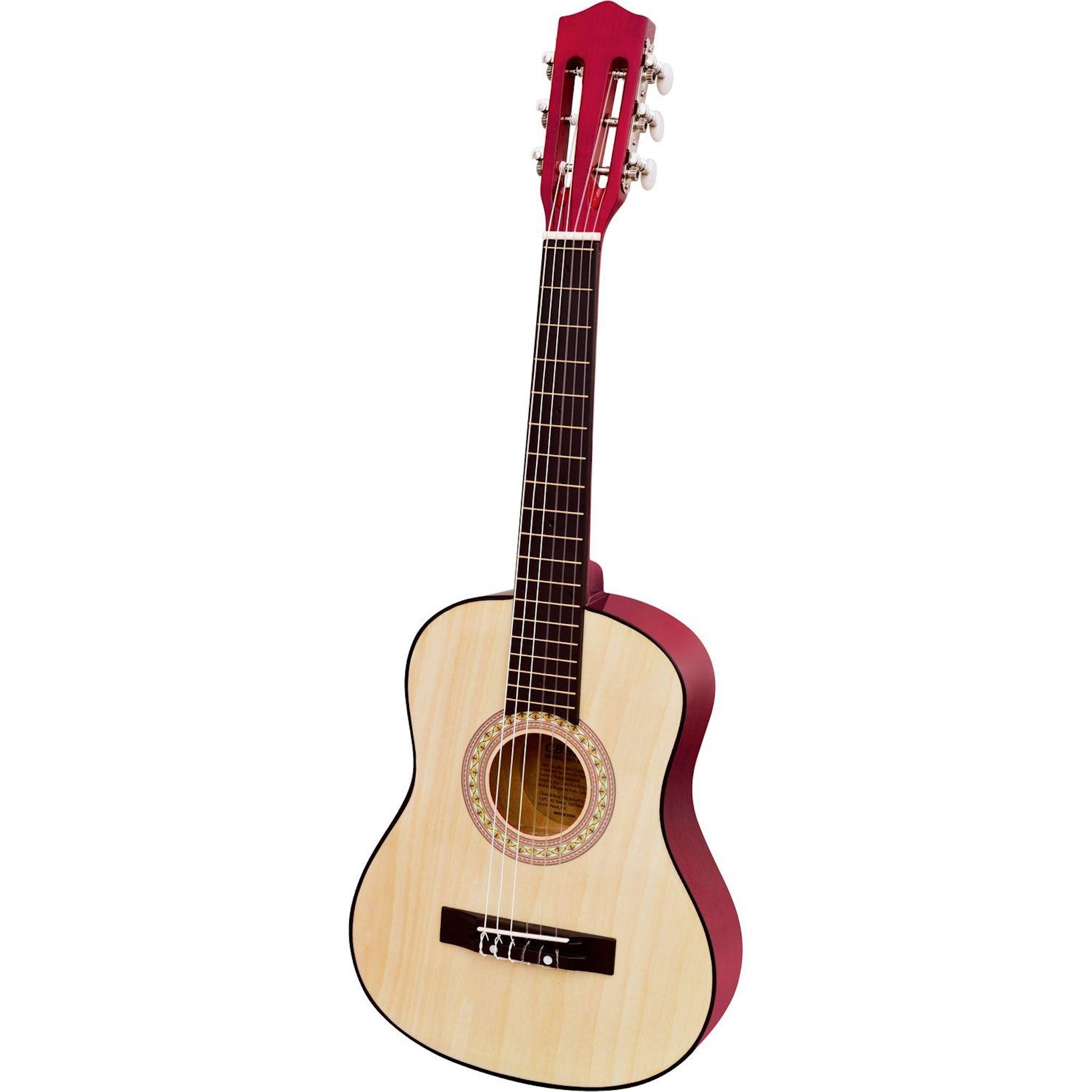 Voir la diapositive 2 : ONE TWO FUN Guitare sèche en bois naturel 76cm