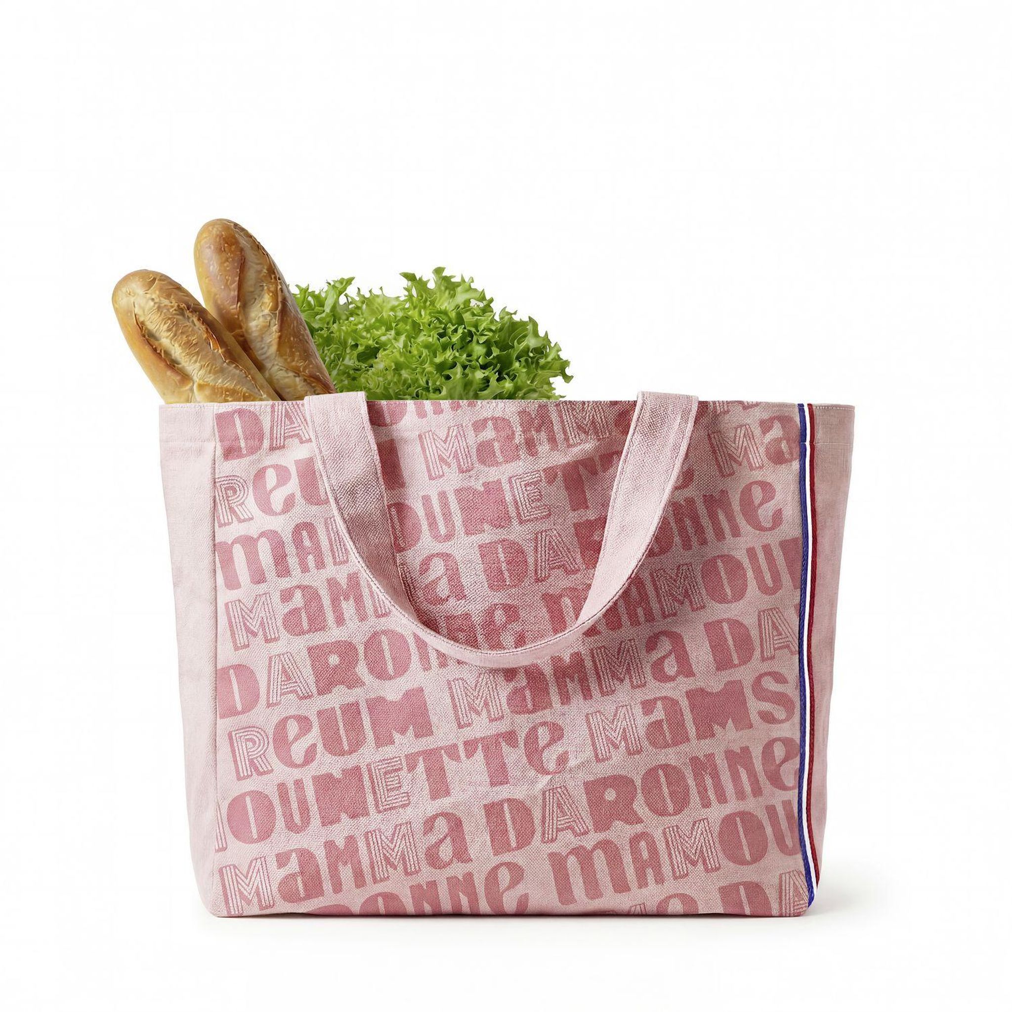 Voir la diapositive 4 : Sac cabas tissu recyclé - Edition spéciale MAMAN-