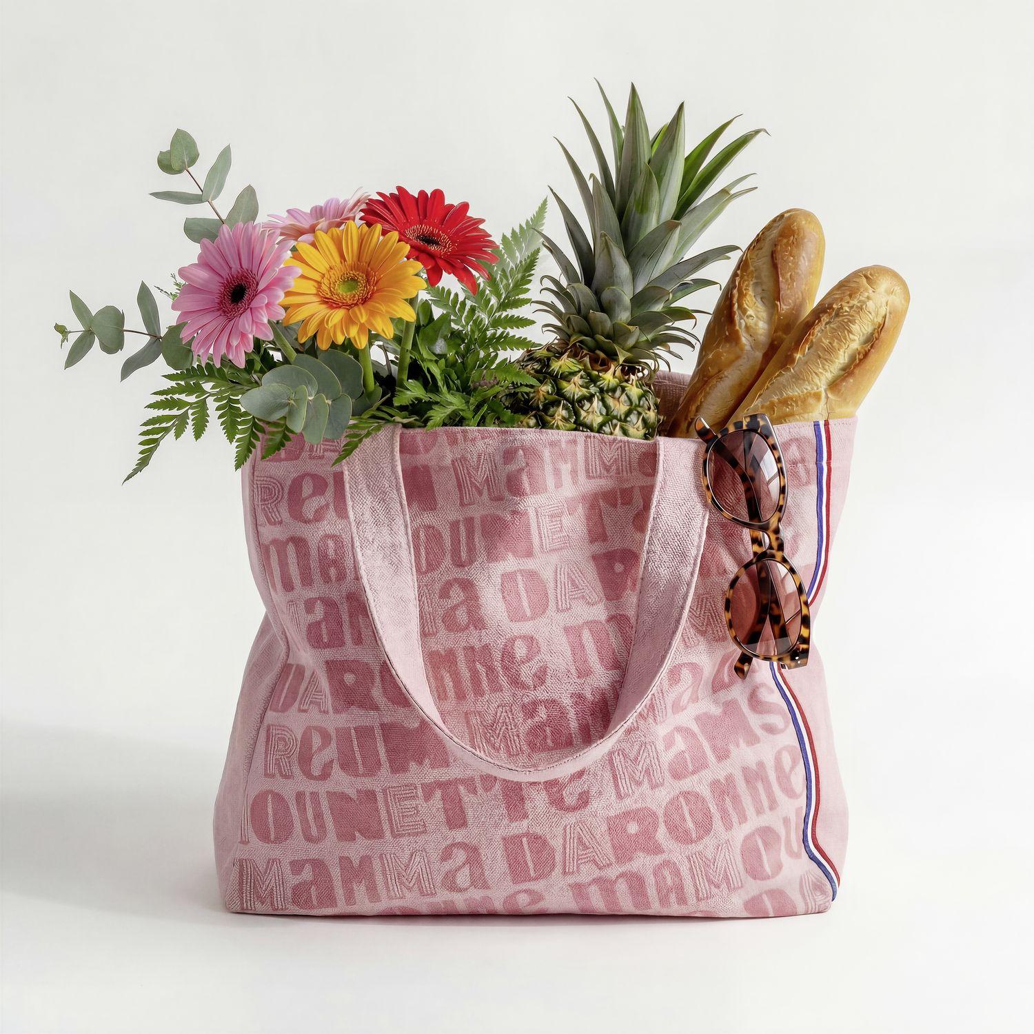 Voir la diapositive 5 : Sac cabas tissu recyclé - Edition spéciale MAMAN-