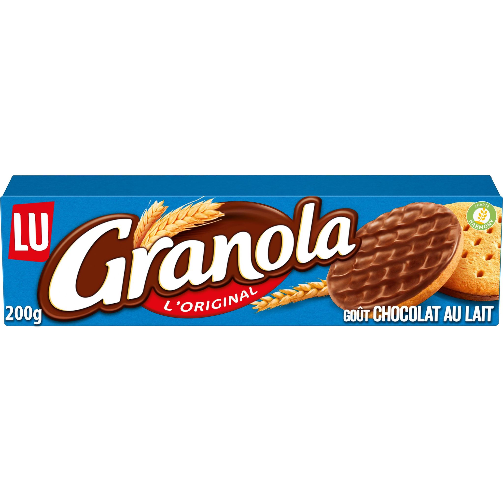 GRANOLA Biscuits sablés nappés de chocolat au lait 16 biscuits 200g