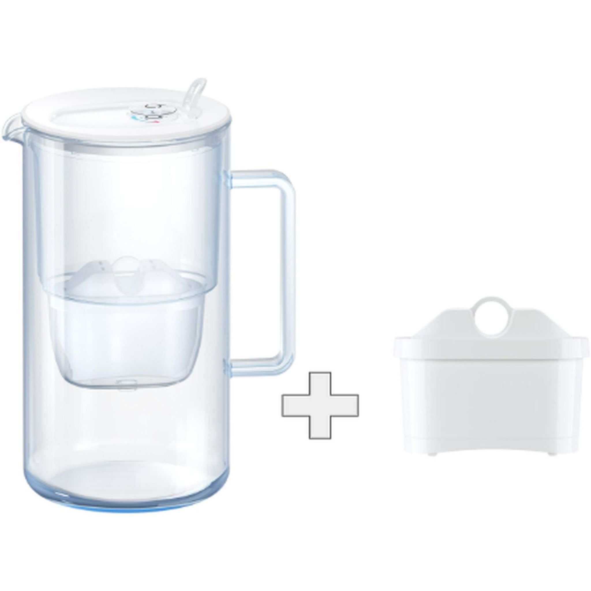ACTUEL Carafe en verre 2.5L + 1 filtre