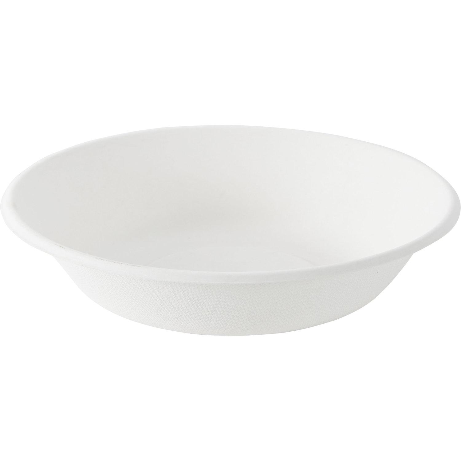 ACTUEL Set de 10 assiettes creuse en pulpe de canne blanc