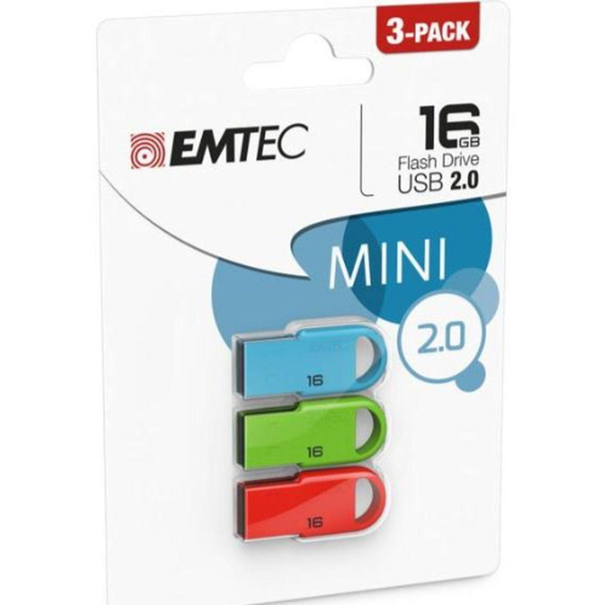 EMTEC Pack de 3 Clé USB 2.0 D250 16GB