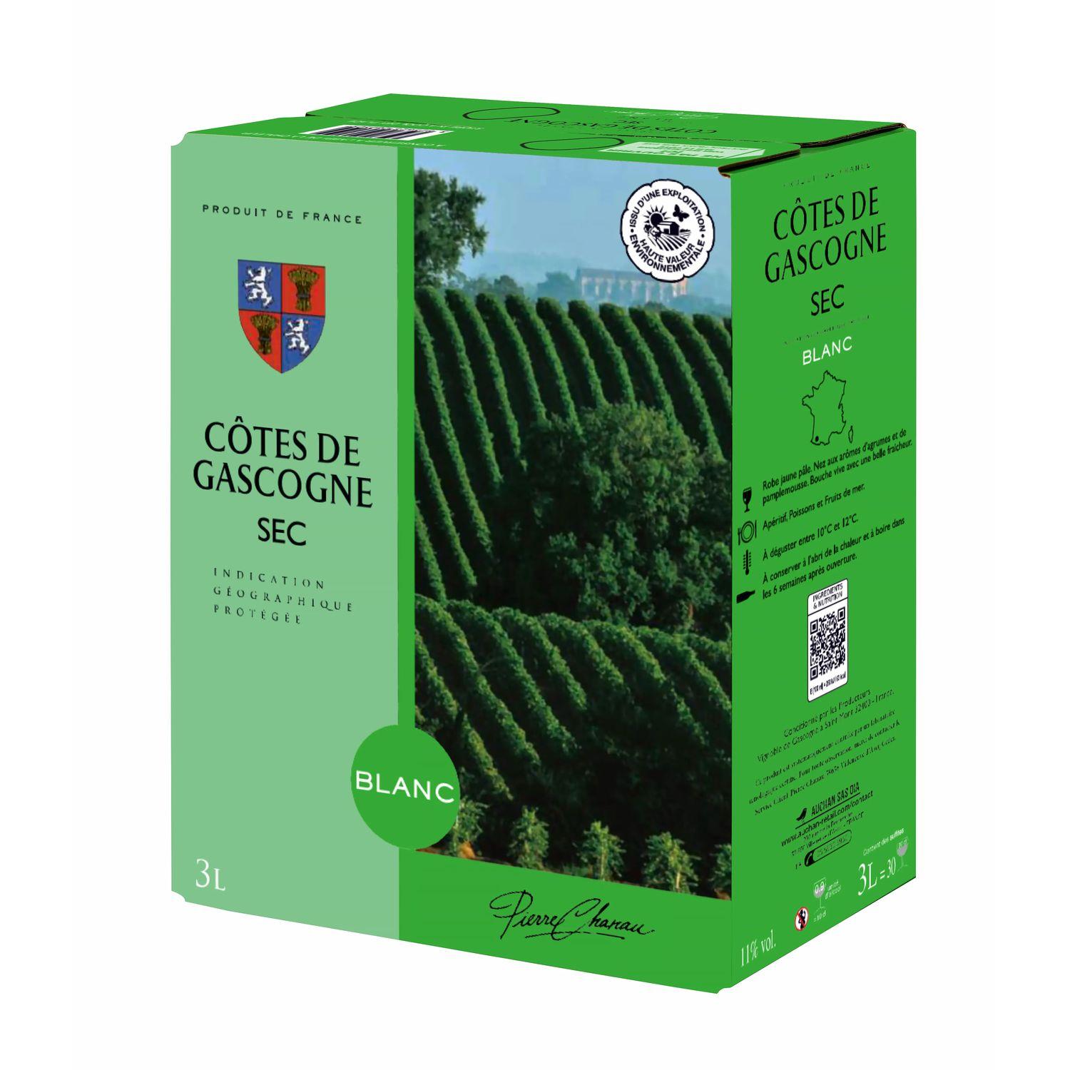 PIERRE CHANAU IGP Côtes de Gascogne blanc sec BIB 3l
