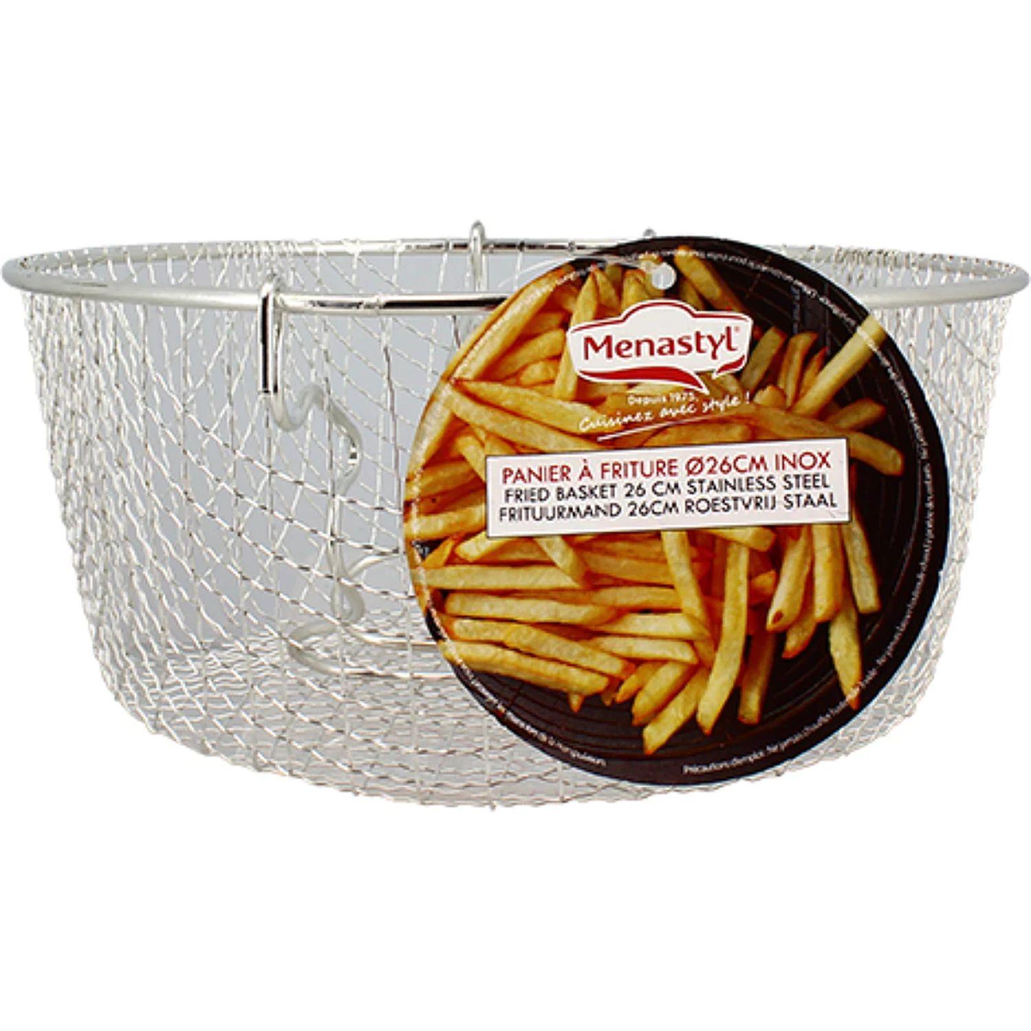 Voir la diapositive 2 : MENASTYL Panier à friture 22cm avec poignées