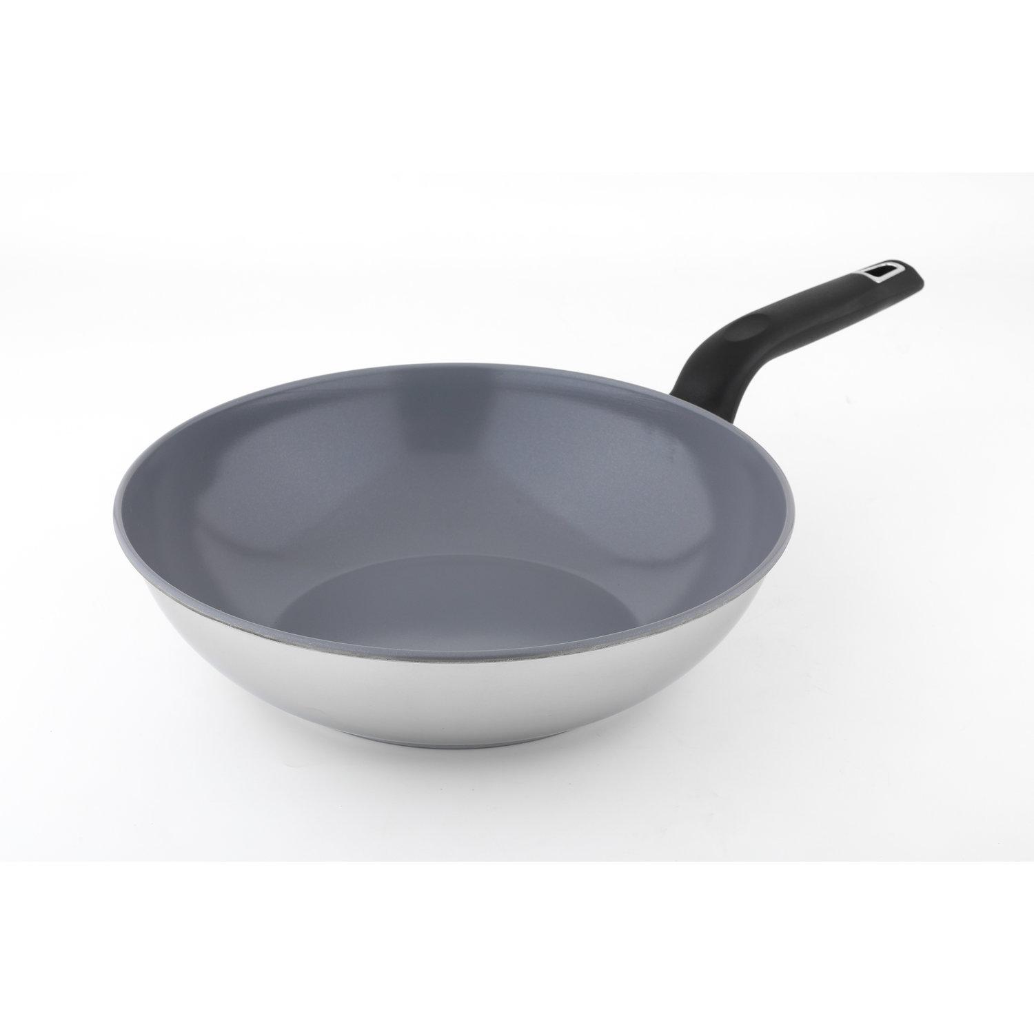 ACTUEL Wok 28cm revêtement céramique tout feux dont induction