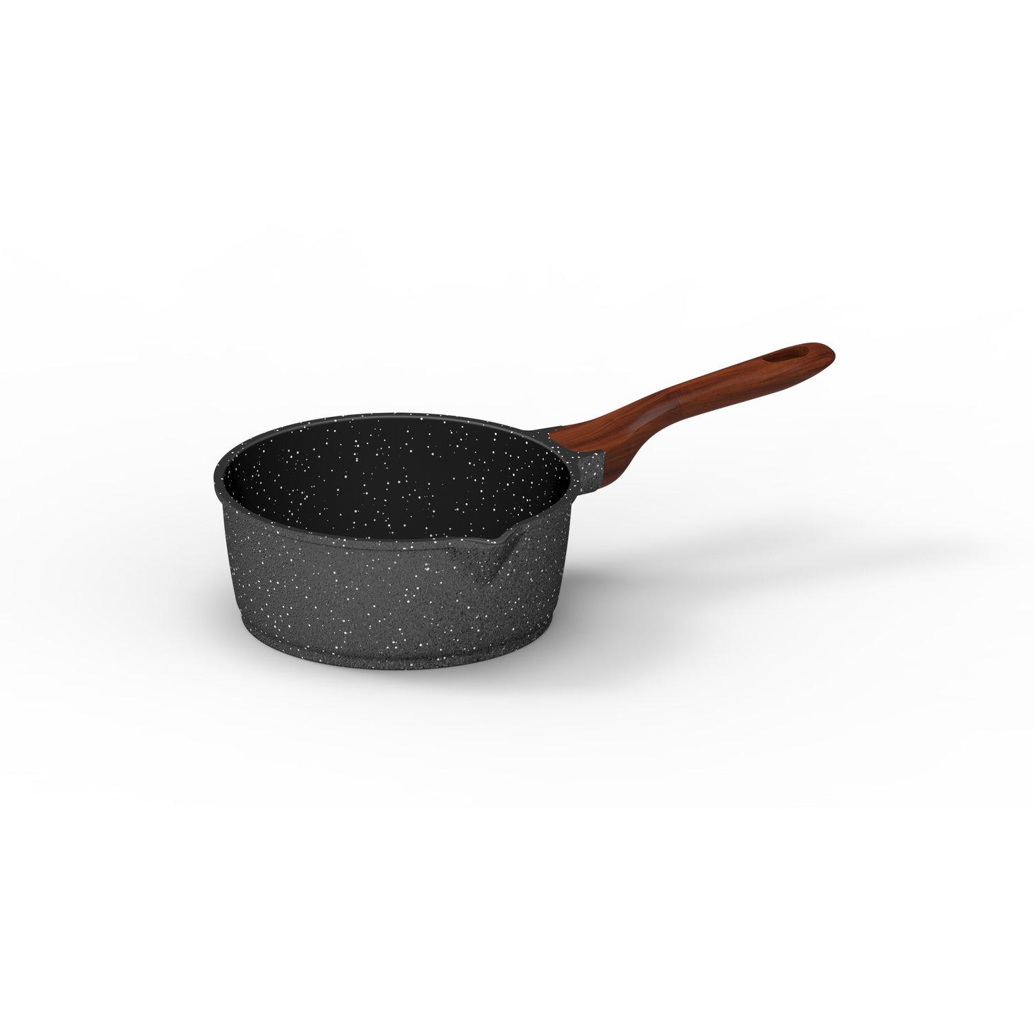 ACTUEL Casserole 20 cm en aluminium poignée effet bois tout feux dont induction