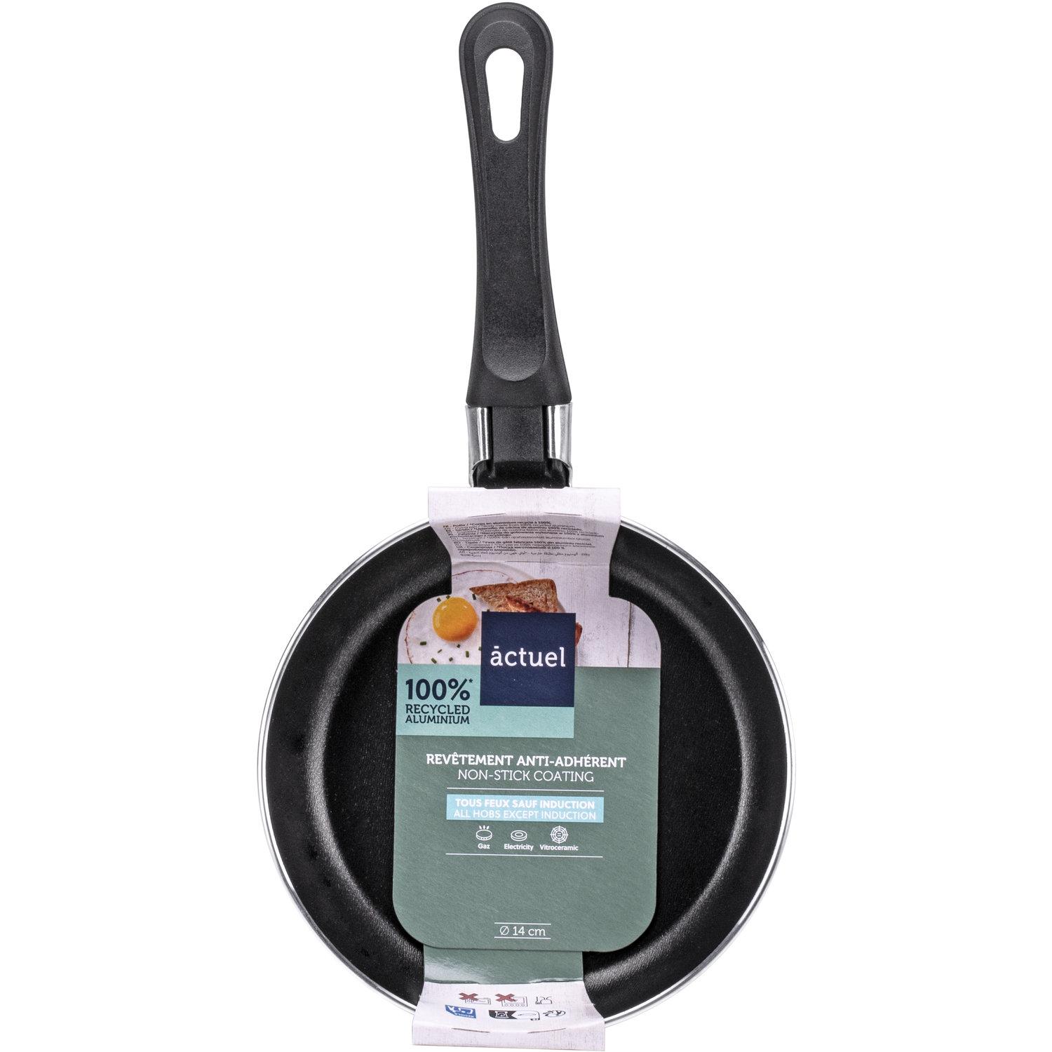 ACTUEL Poêle 14cm en aluminium revêtement PTFE tout feux dont induction