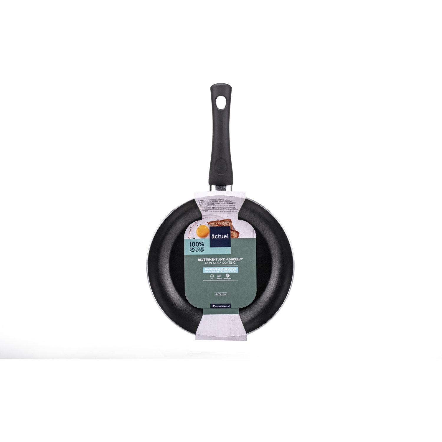 ACTUEL Poêle 24cm en aluminium revêtement ptfe tout feux dont induction