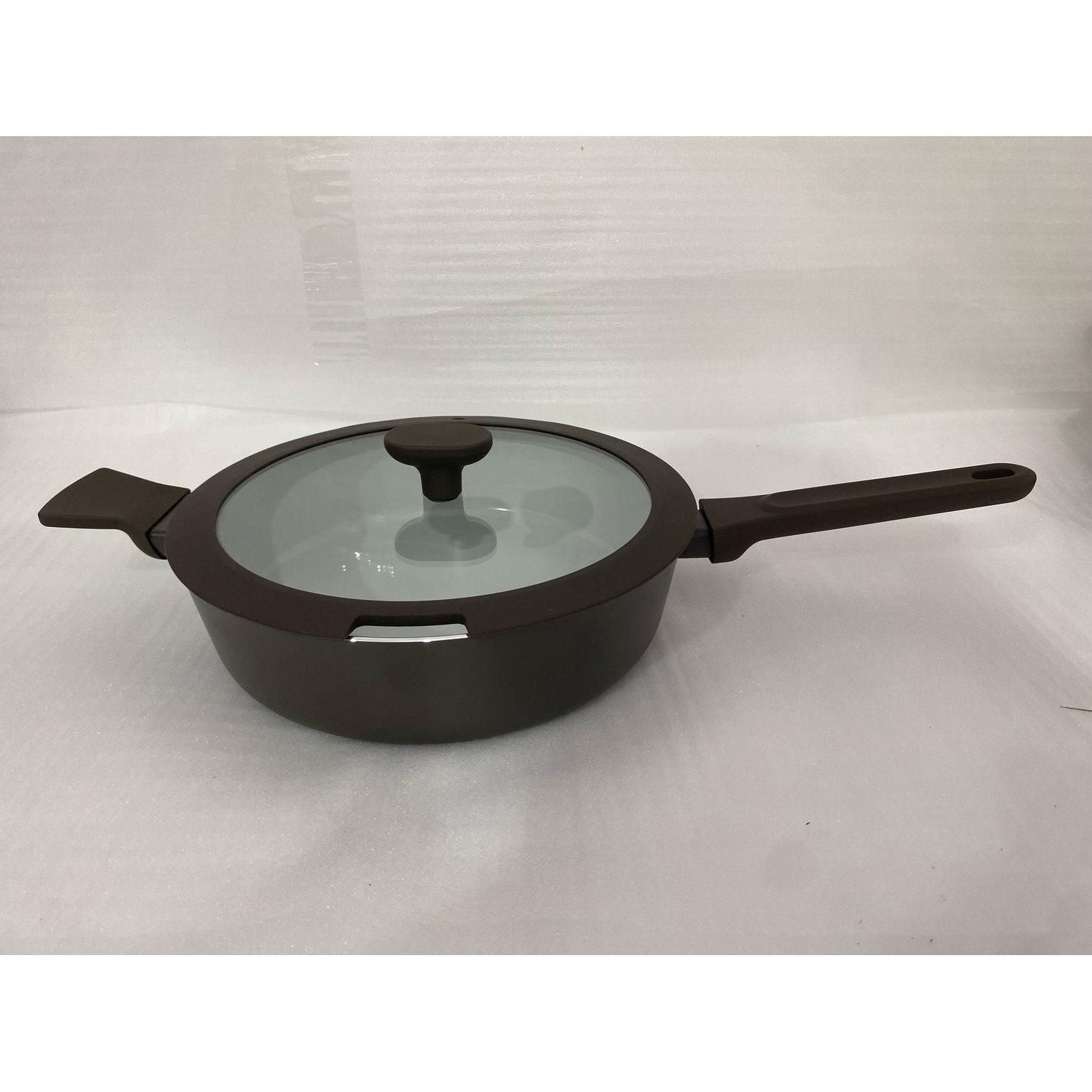 ACTUEL Sauteuse 28cm en aluminium recyclé revêtement céramique + couvercle