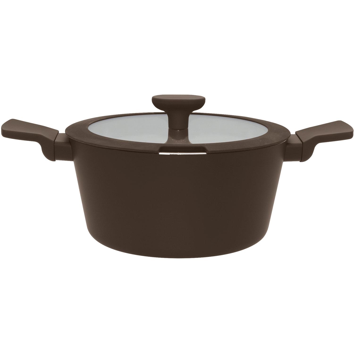 ACTUEL Faitout 20cm en aluminium recyclé et revêtement céramique + couvercle