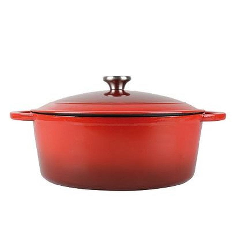 ACTUEL Cocotte fonte oval 6,5l rouge