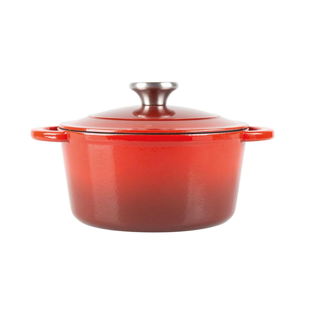 ACTUEL Cocotte fonte rond 2,5l rouge