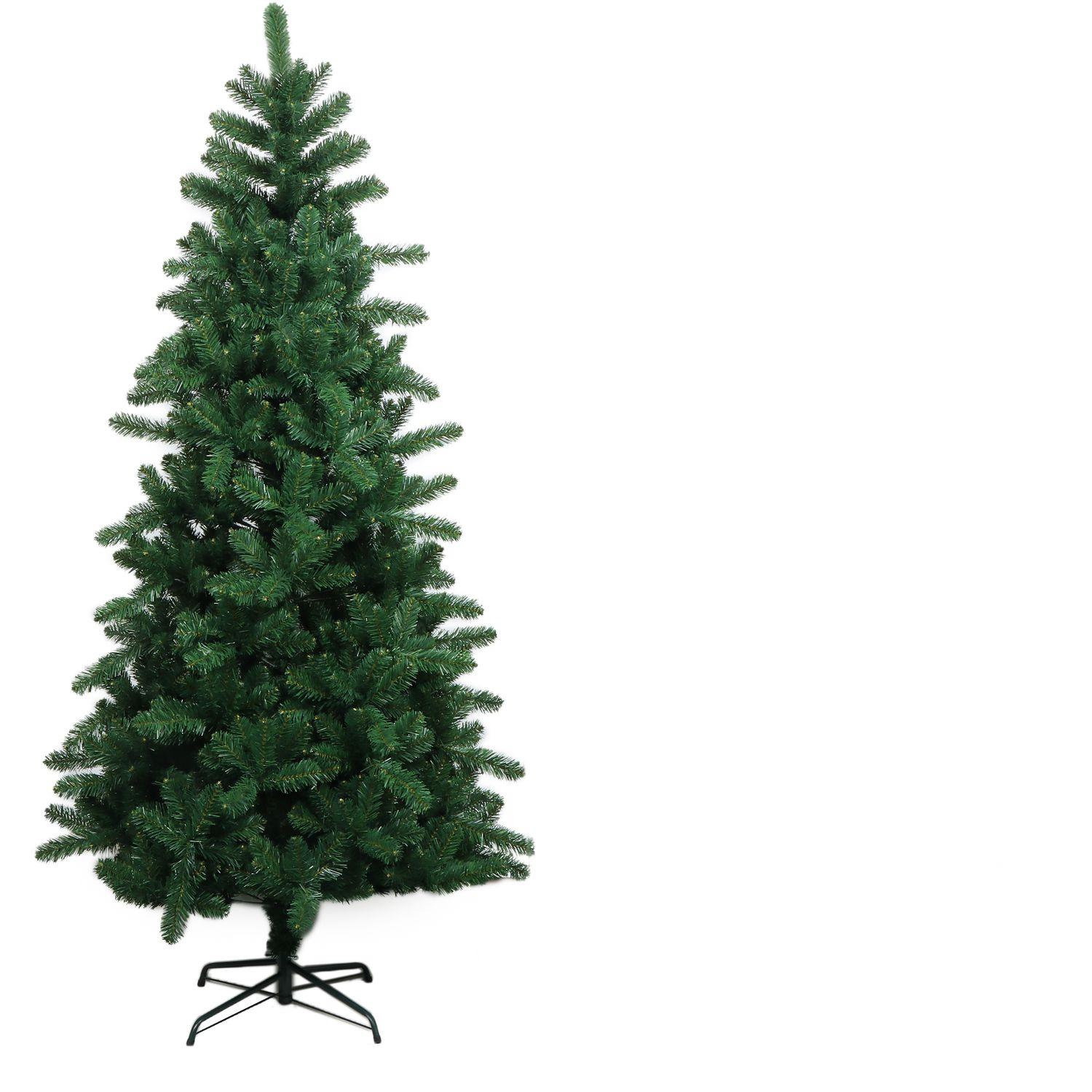 ACTUEL Sapin artificiel vert Hauteur 210 cm - 1045 Branches avec support en métal