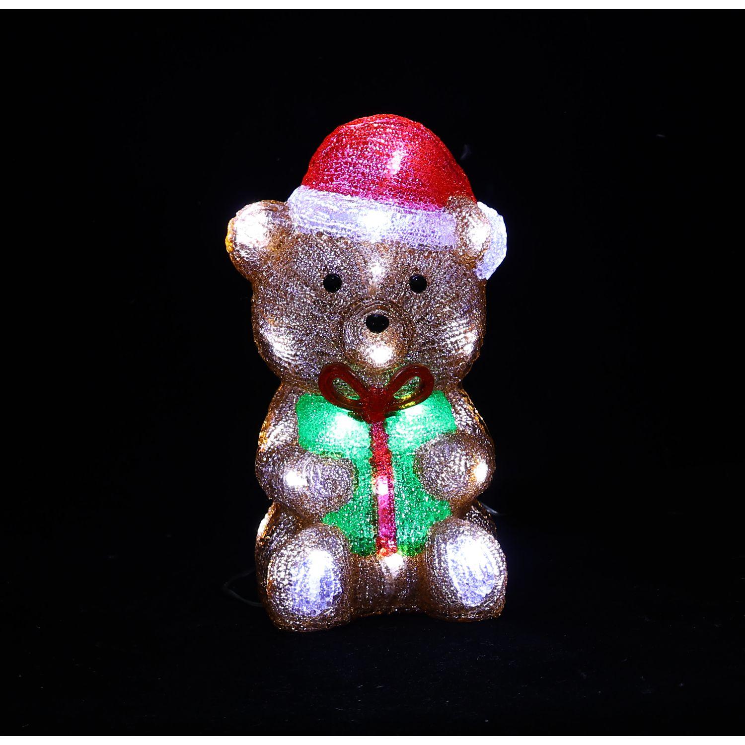 ACTUEL Ours lumineux Hauteur 31 cm - 30 LED Blanc froid