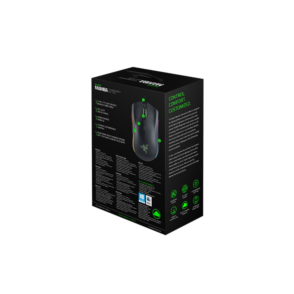 RAZER Souris gamer - Filaire - Mamba Tournament Edition - Noir