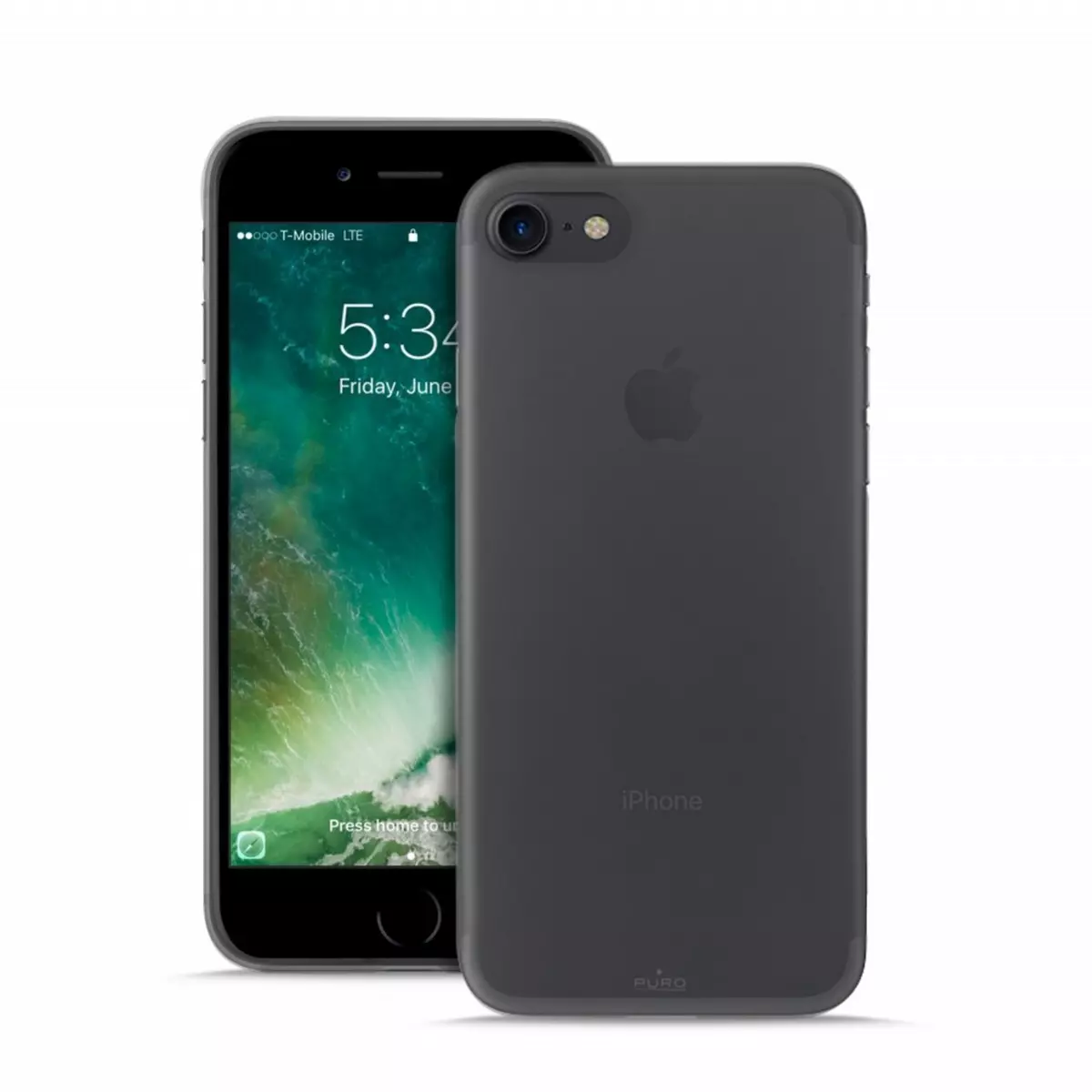 PURO Coque avec protection d'écran pour iPhone 7/7 Plus - Noir