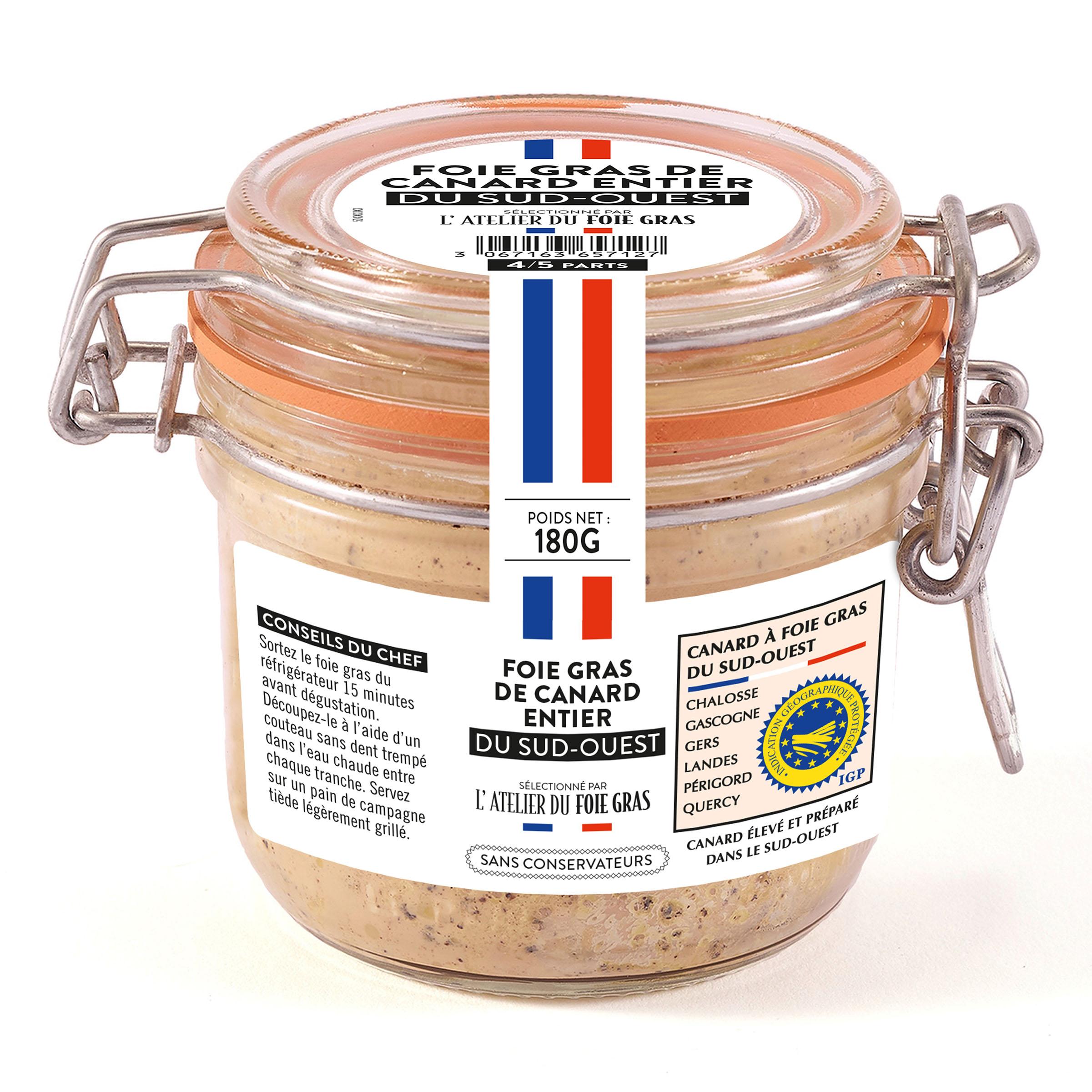 DELPEYRAT Foie gras de canard entier du Sud-Ouest IGP 4/5 parts 180g