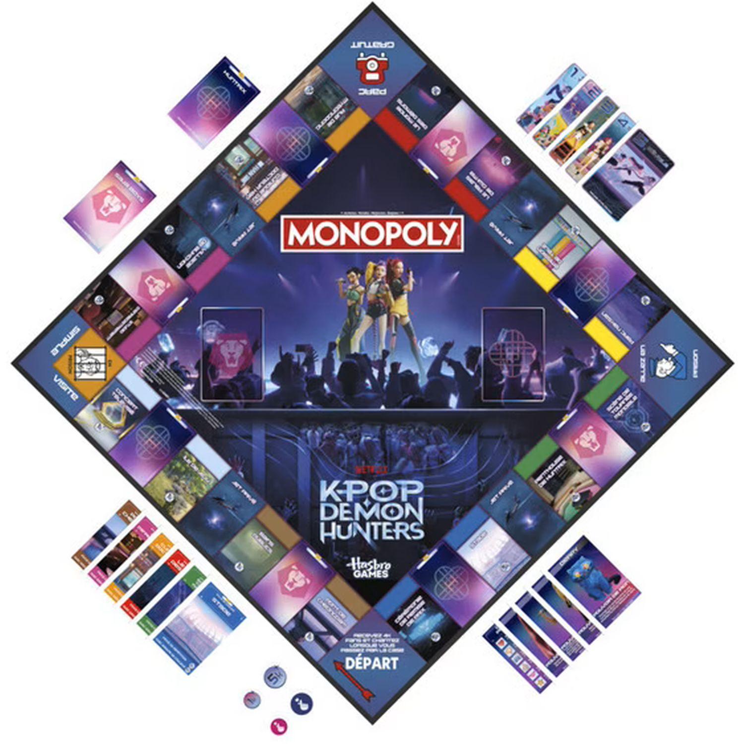 Voir la diapositive 4 : HASBRO Jeu Monopoly K-Pop Demon Hunters