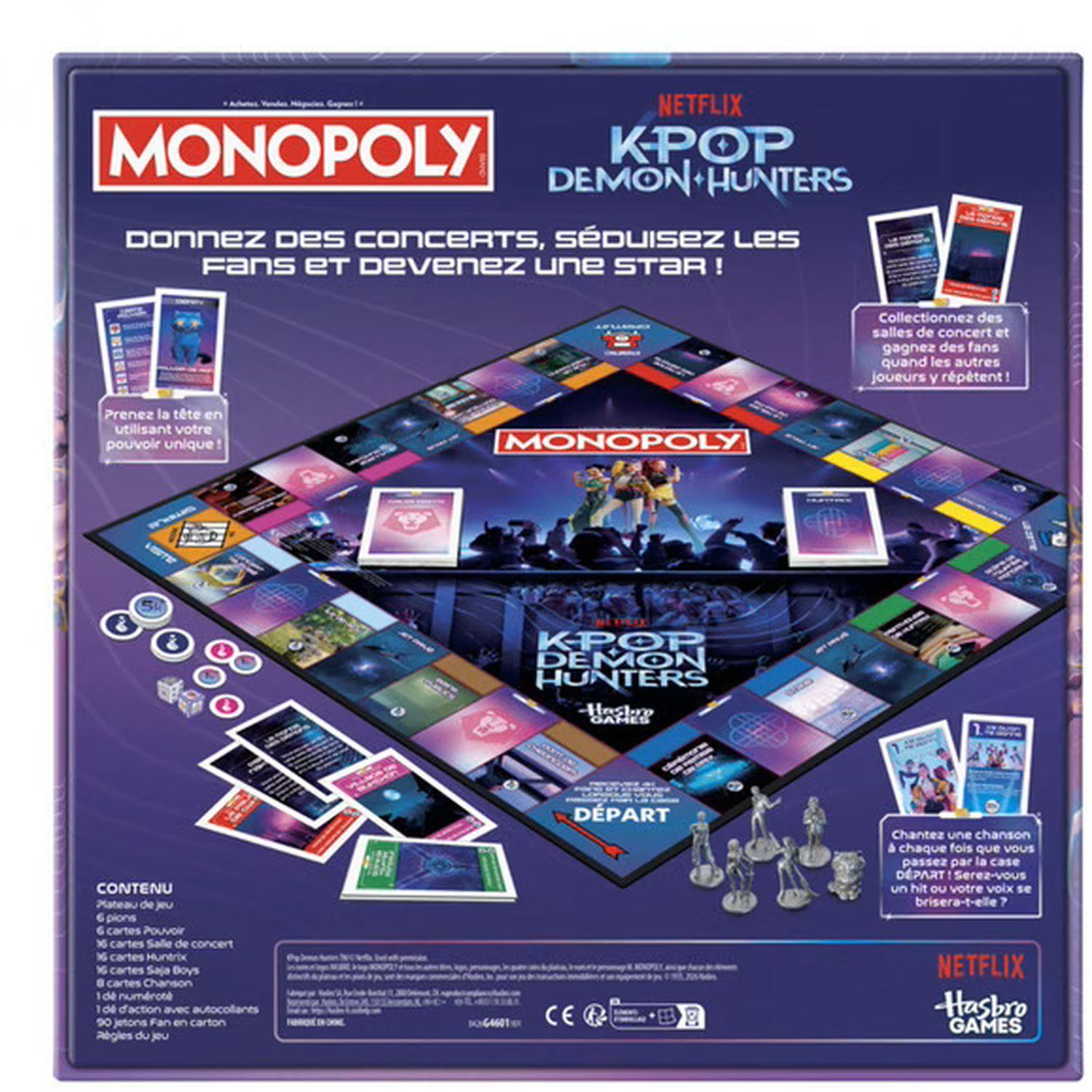 Voir la diapositive 2 : HASBRO Jeu Monopoly K-Pop Demon Hunters
