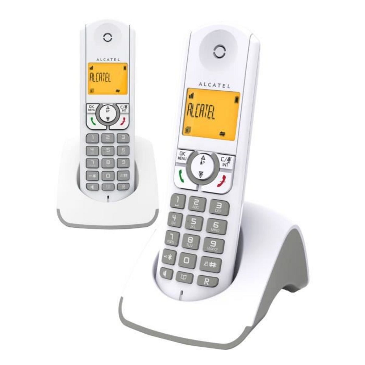 ALCATEL Téléphone fixe - F330-S Pure Sound Duo - Gris -