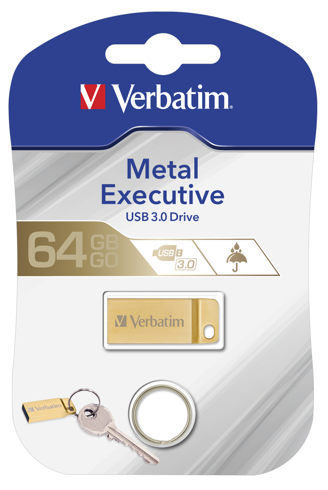 Voir la diapositive 5 : VERBATIM Clé USB Métal Executive - USB 3.0/2.0 - 64 Go - Or