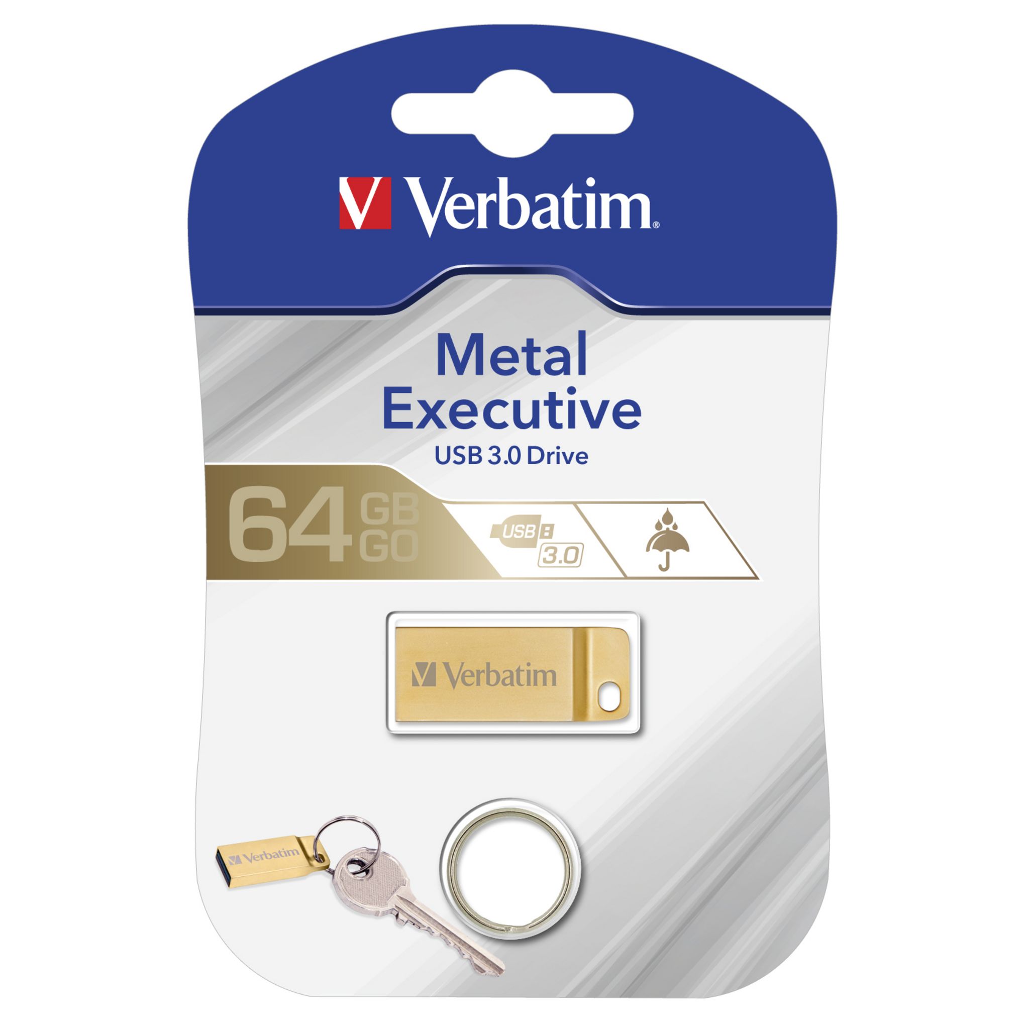 Voir la diapositive 5 : VERBATIM Clé USB Métal Executive - USB 3.0/2.0 - 64 Go - Or