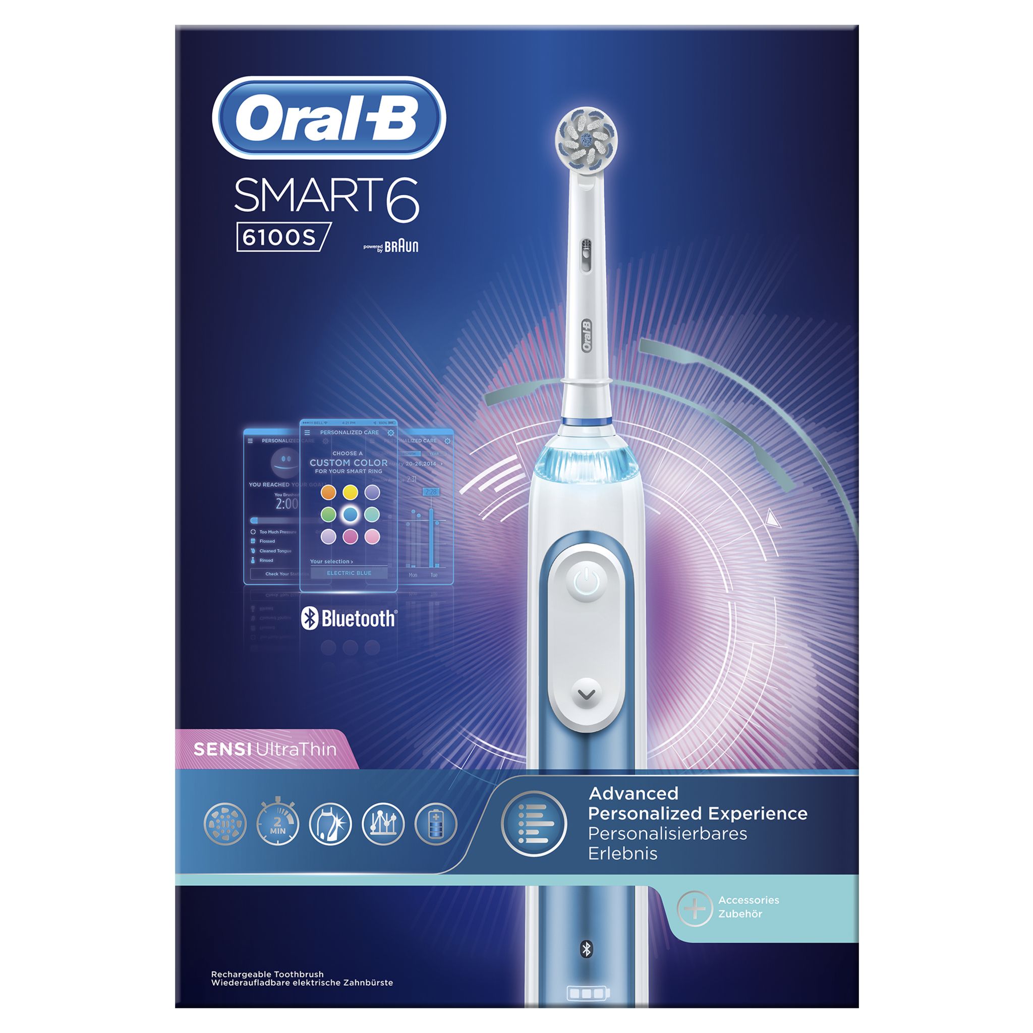 Voir la diapositive 6 : Brosse à dents Bluetooth Oral-B SMART 6100s Sensitive