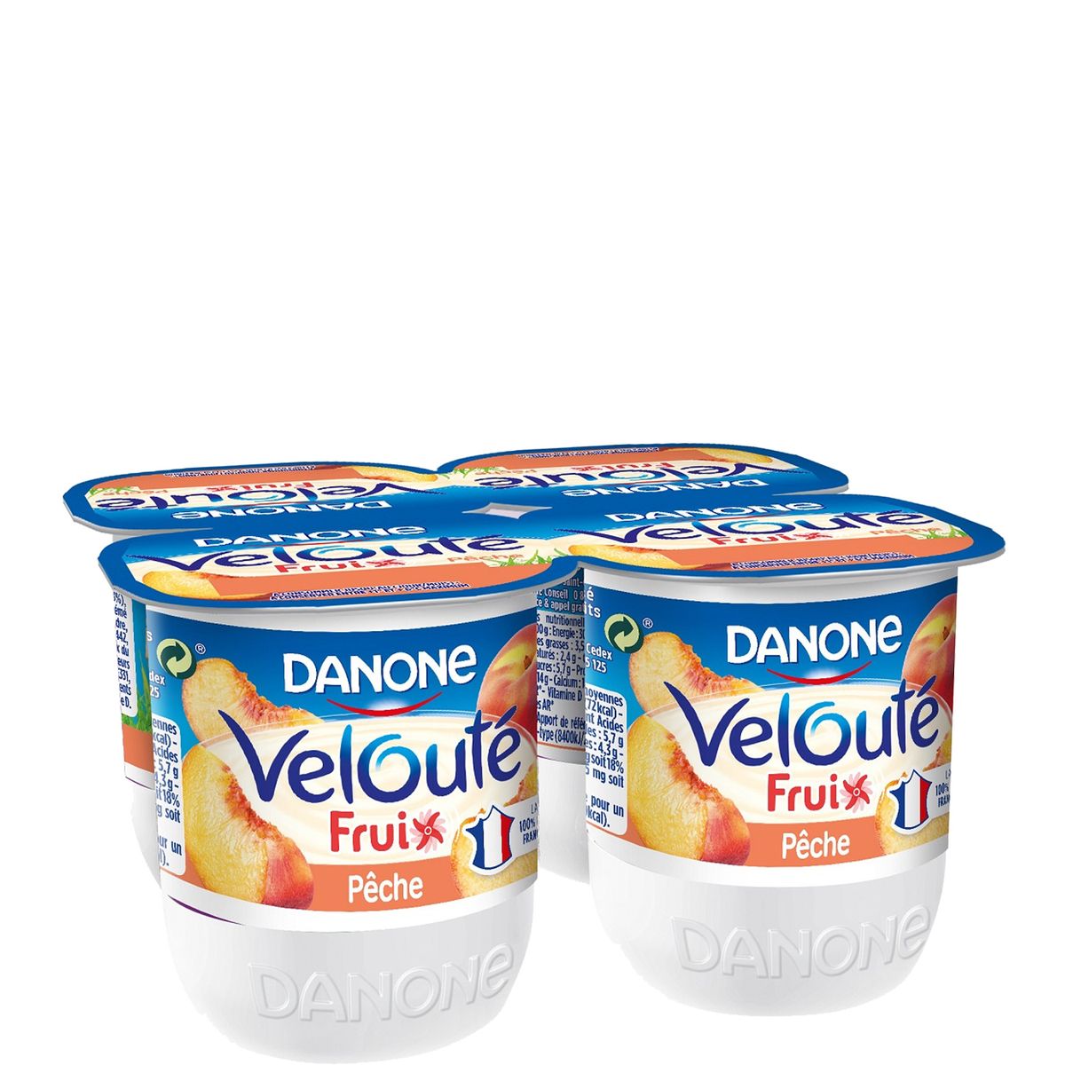 VELOUTE FRUIX Danone  velouté fruix yaourt aux fruits mixés pêche 4x125g