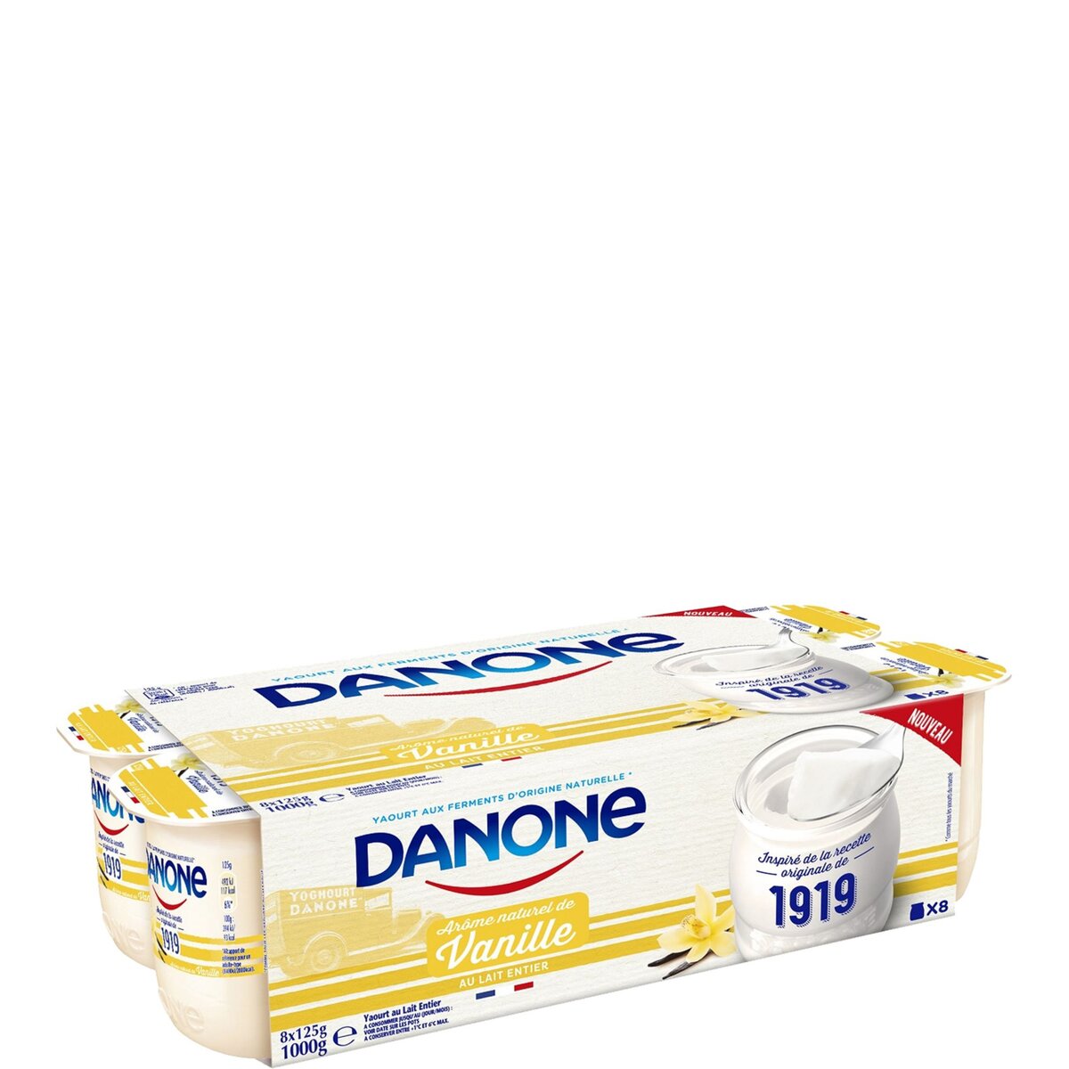 DANONE Yaourt à la vanille 8x125g