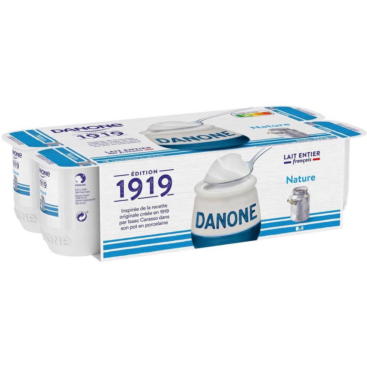 DANONE Yaourt nature 8x125g
