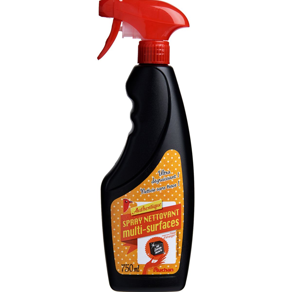 AUCHAN Authentique spray nettoyant multi-surfaces 750ml