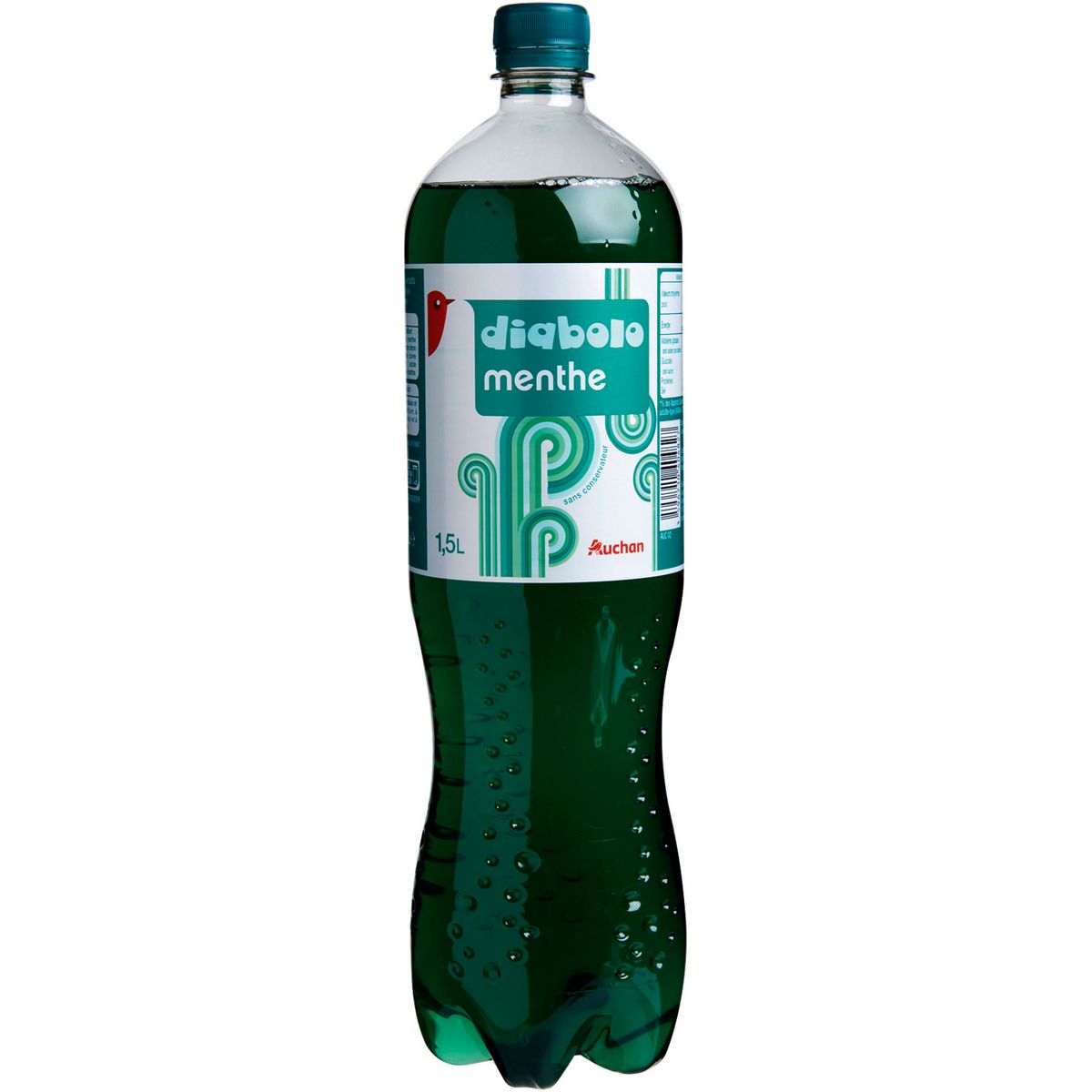 AUCHAN Diabolo boisson gazeuse aromatisée à la menthe 1,5l