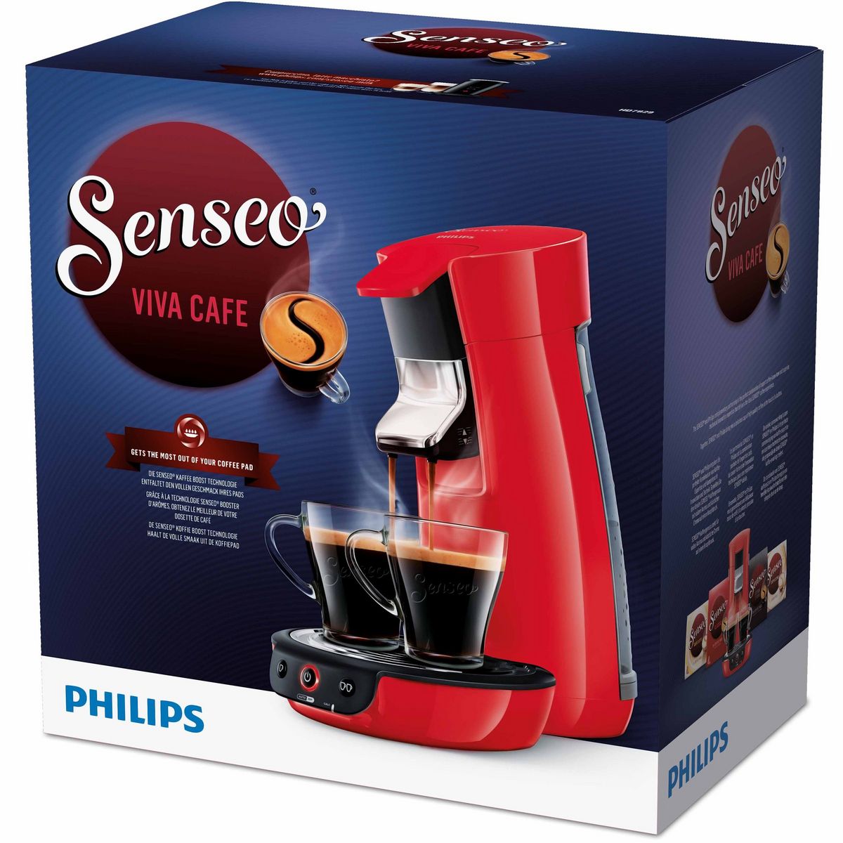 PHILIPS Cafetière a dosette Senseo HD7829/81 Viva Café Rouge