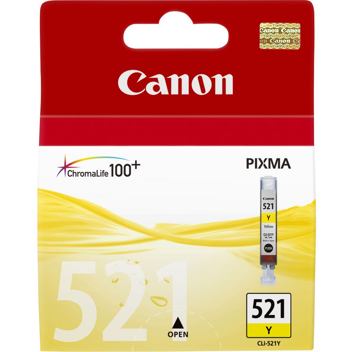 CANON Cartouche CLI-521 Y BLISTER W/SEC
