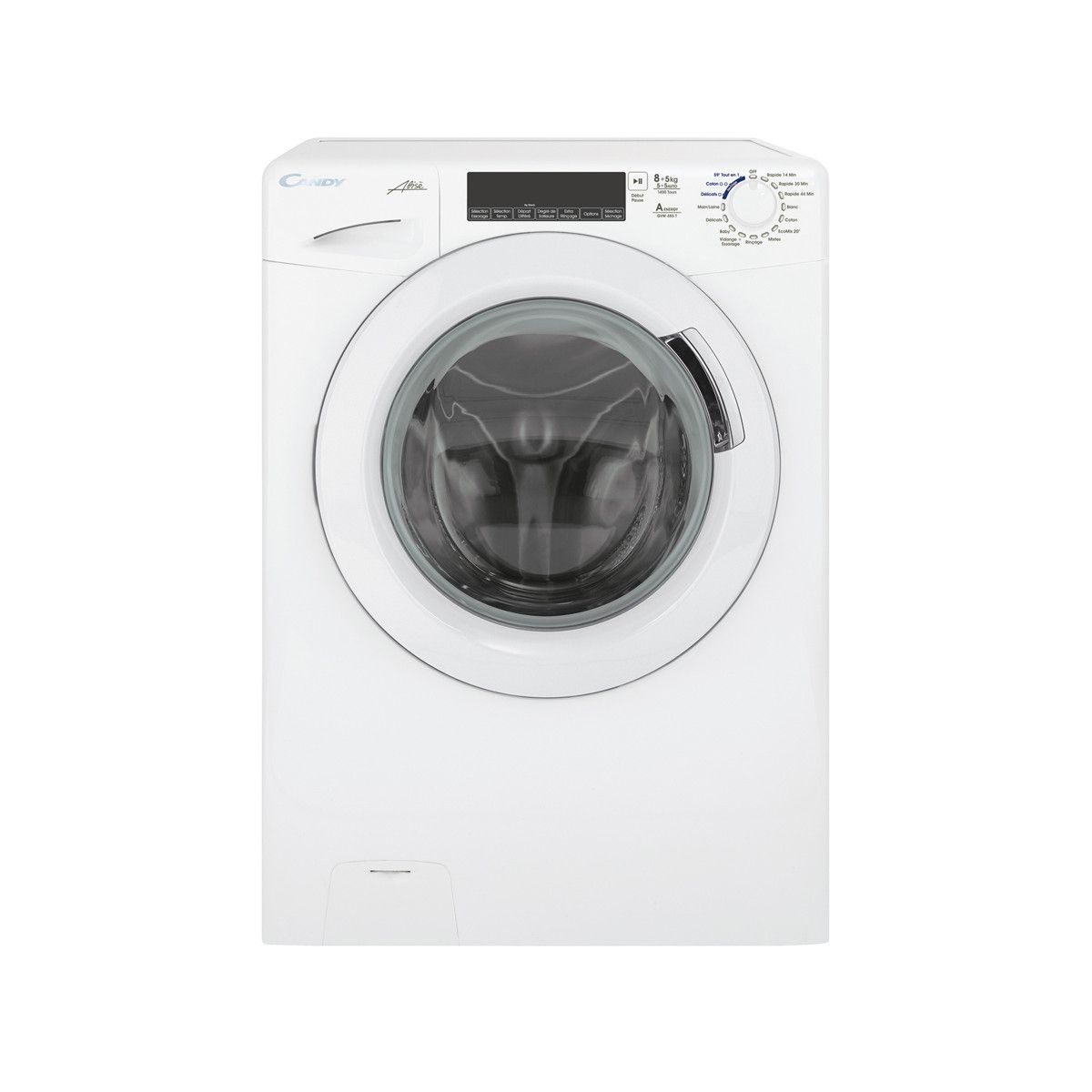 CANDY Lave-linge séchant hublot GVW485T, 8 Kg Lavage, 5 Kg Séchage, 1400 T/min