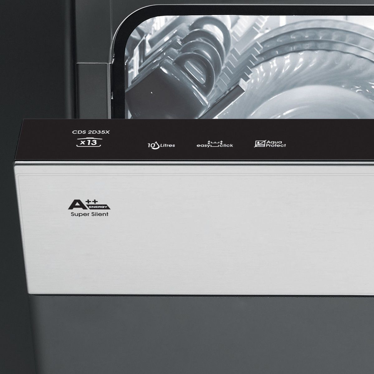 CANDY Lave-vaisselle semi encastrable CDS2D35X, 13 Couverts, 60 cm, 46 dB, 10 Programmes