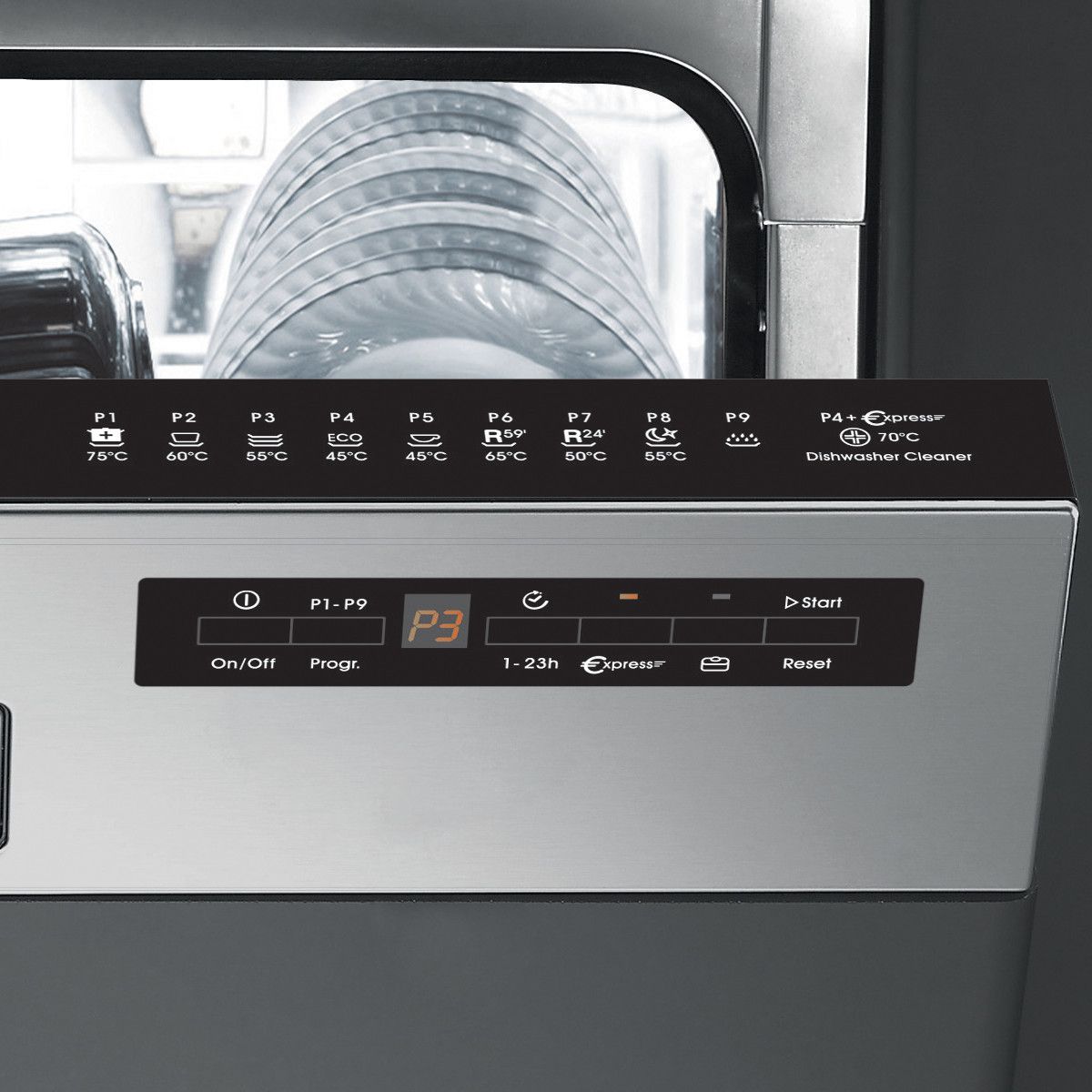 CANDY Lave-vaisselle semi encastrable CDS2D35X, 13 Couverts, 60 cm, 46 dB, 10 Programmes