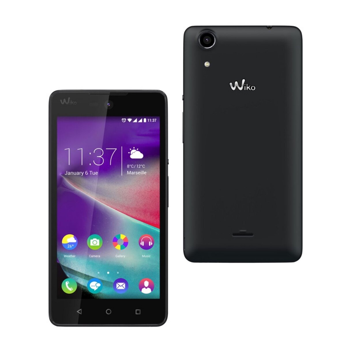 WIKO Smartphone - RAINBOW Lite 4G - Noir - Double Sim