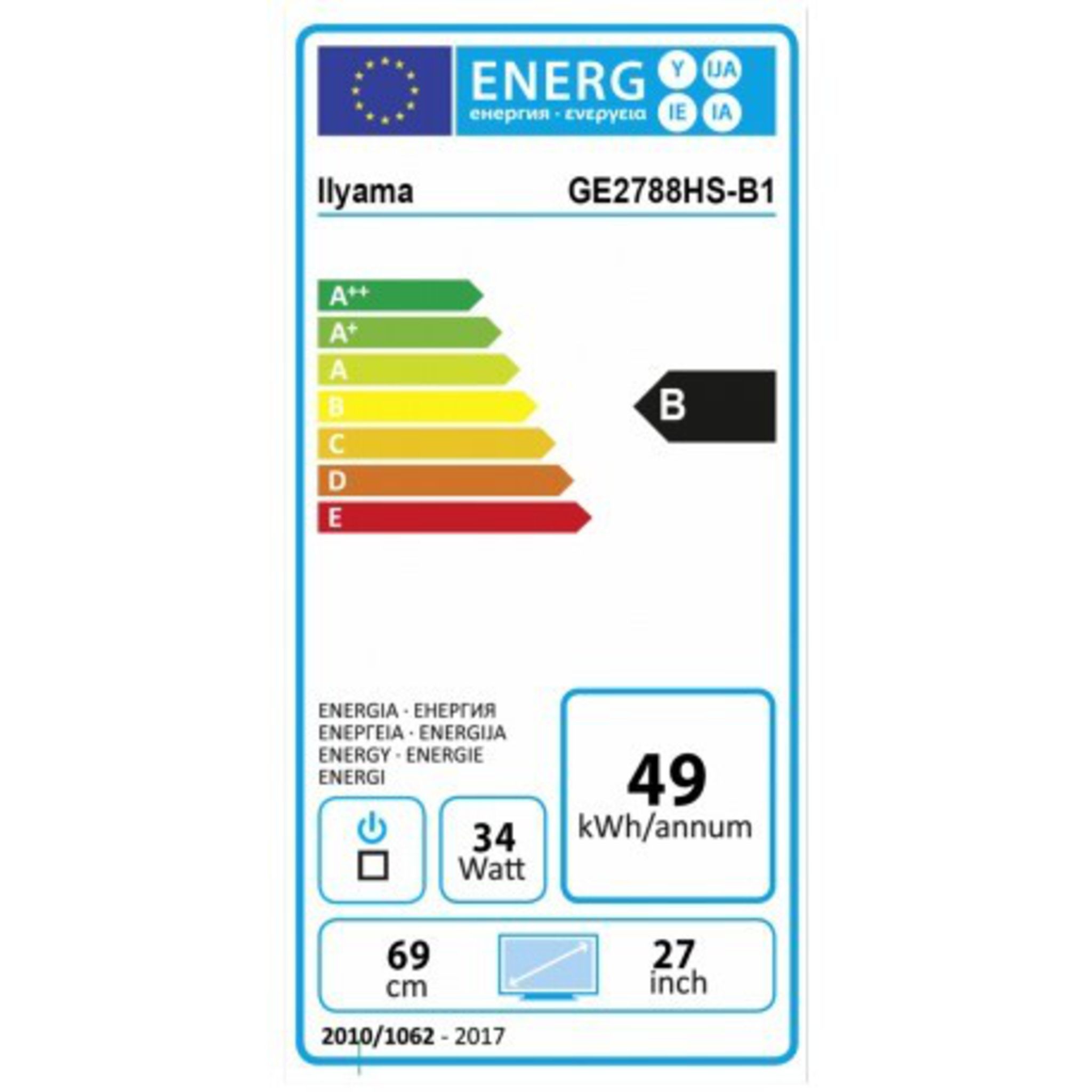 Voir la diapositive 2 : IIYAMA Ecran PC GE2788HS-B1