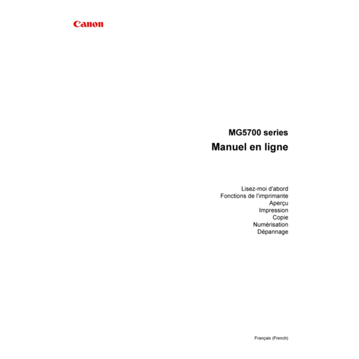 CANON Imprimante jet d'encre MG5750 PIXMA